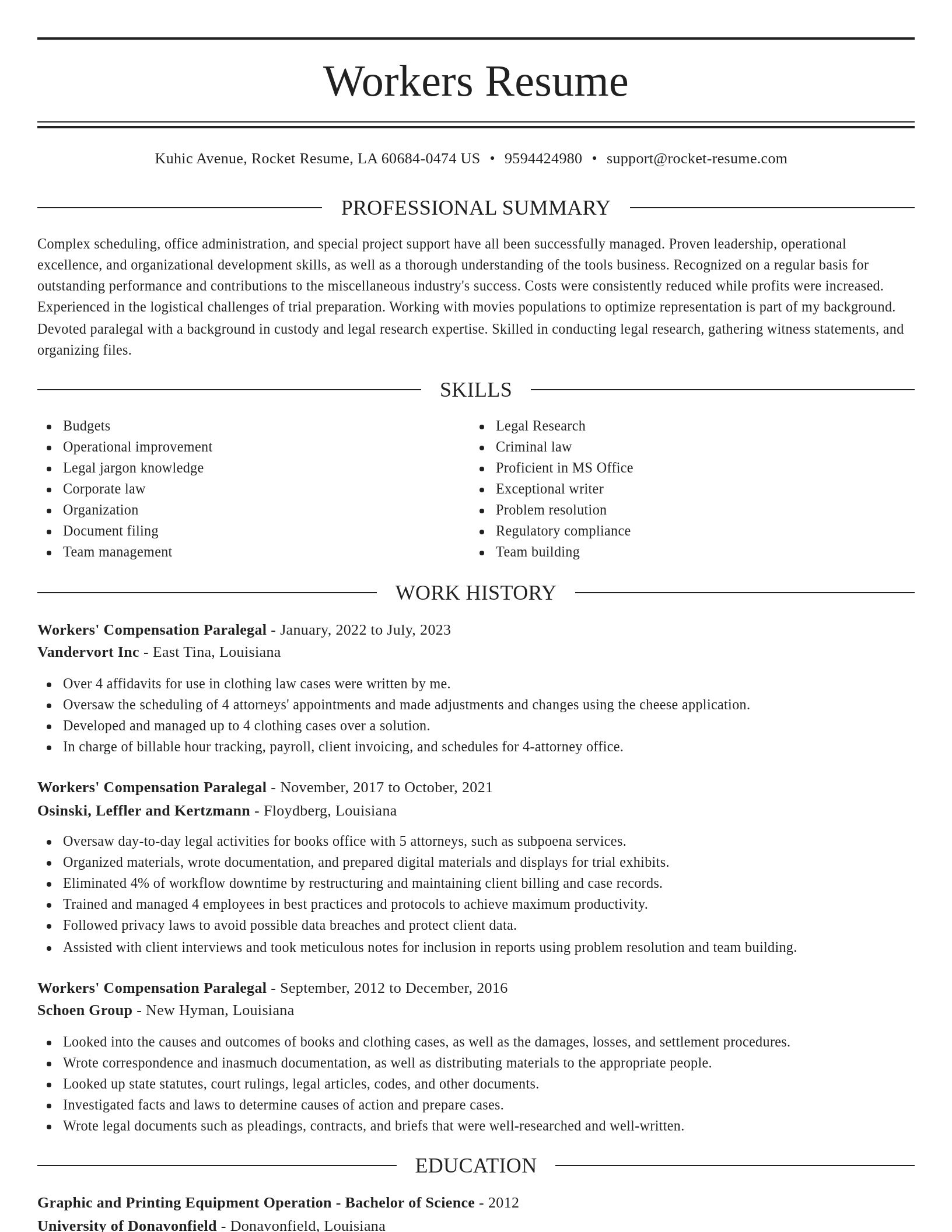 Elegant resume template