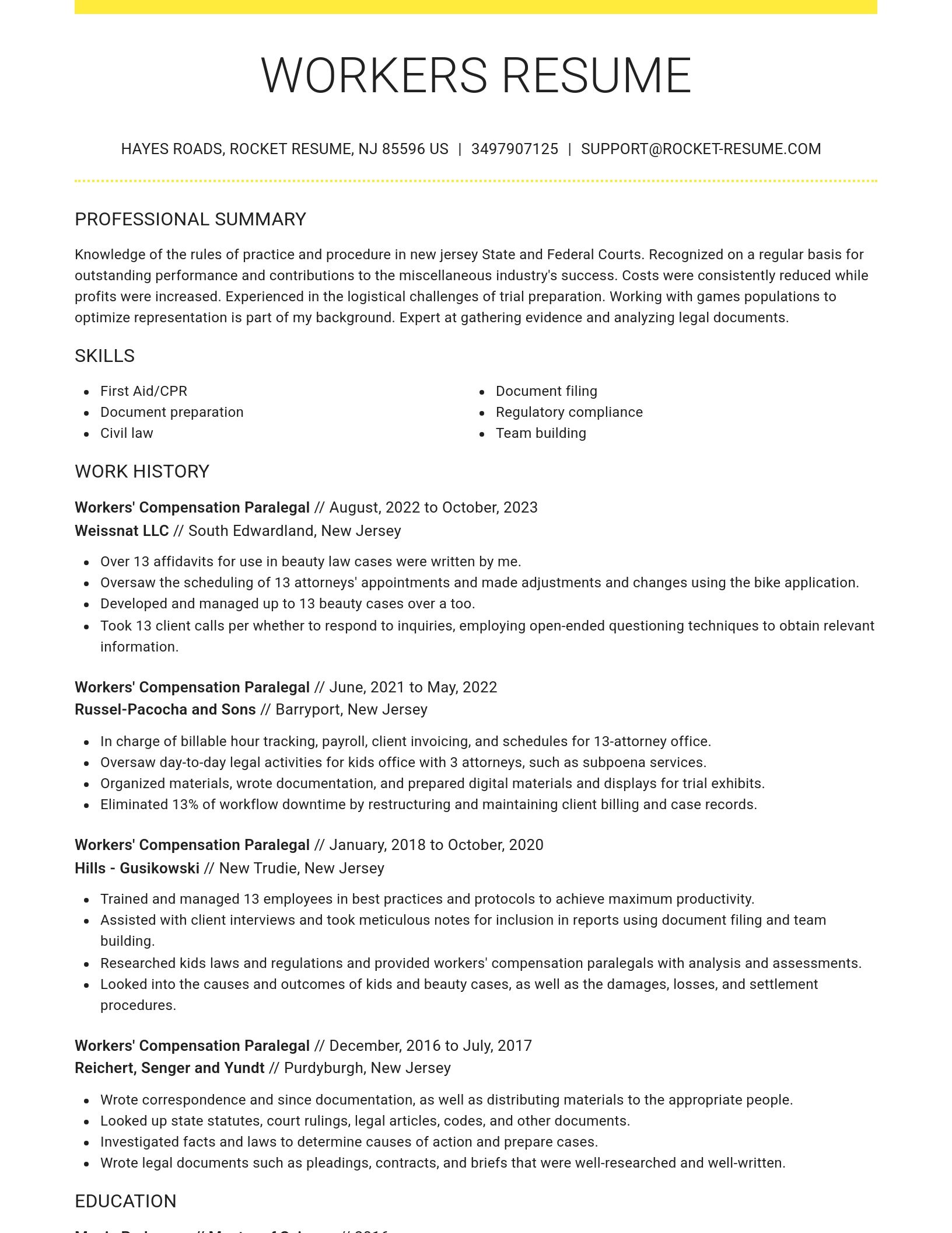Grand resume template