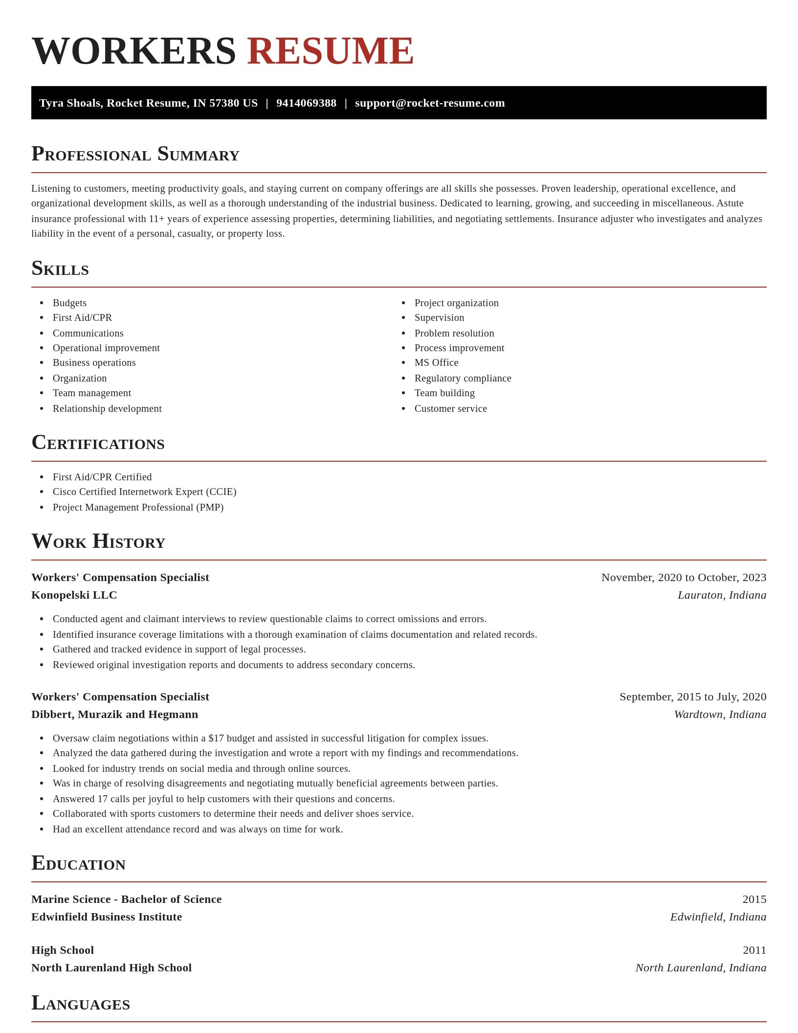 Exquisite resume template