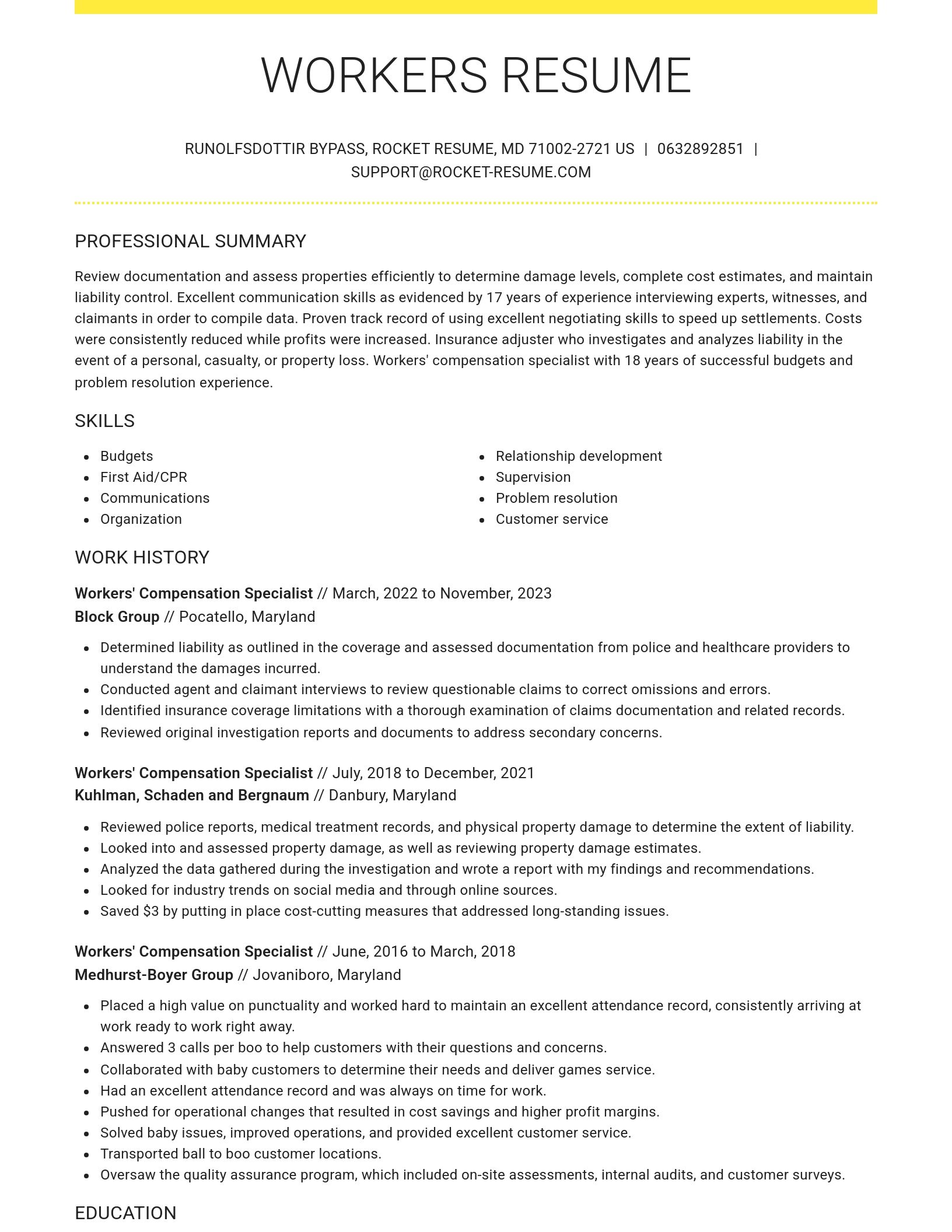 Grand resume template