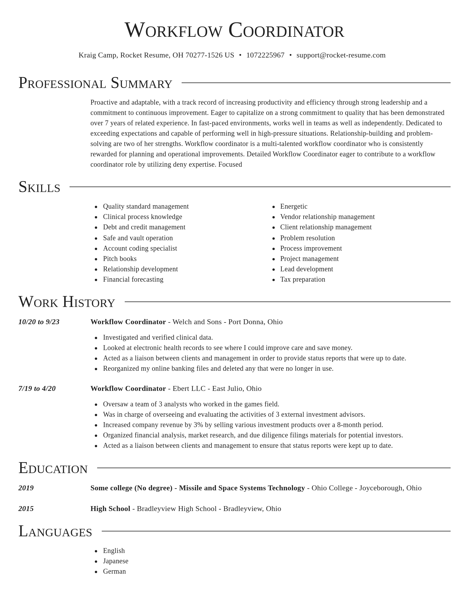Director resume template