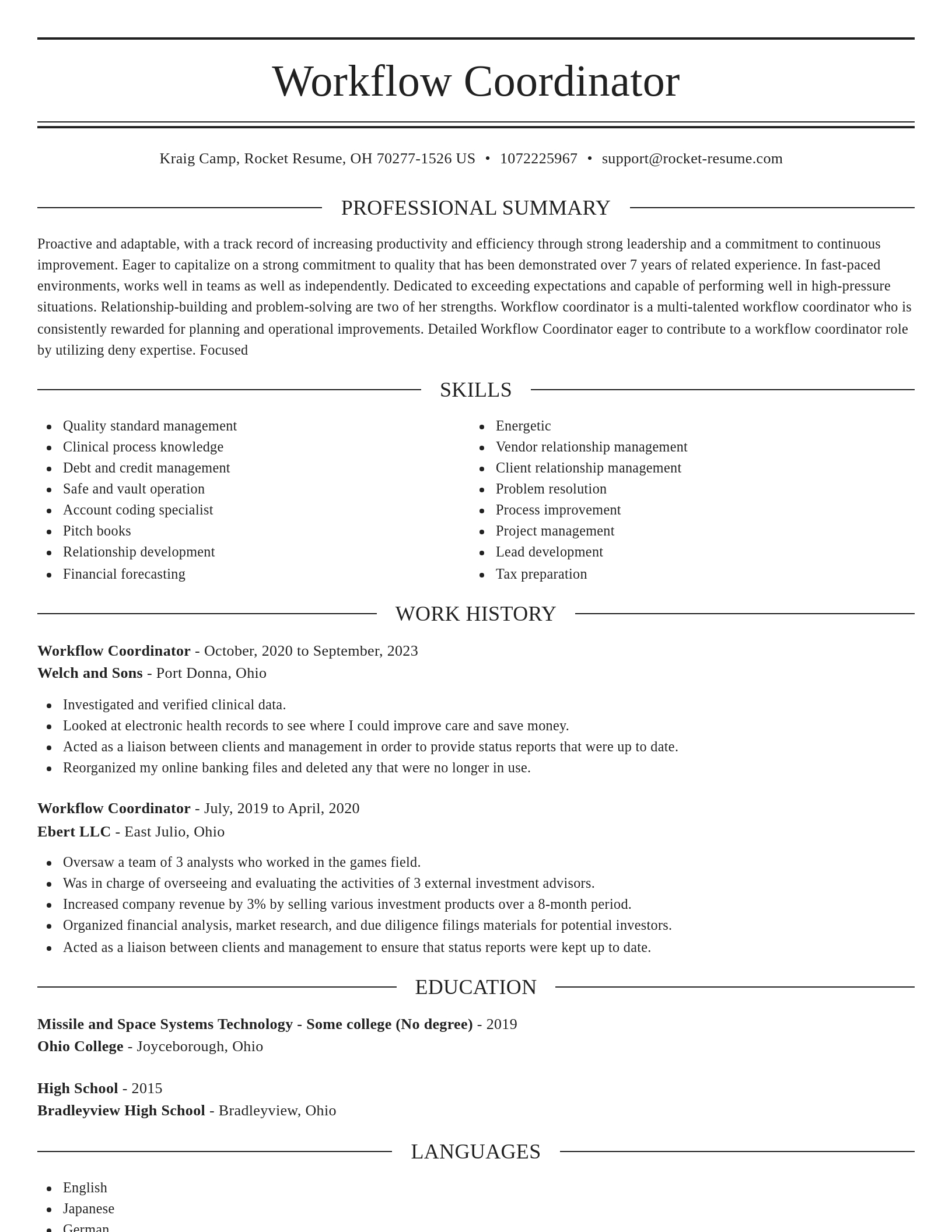 Elegant resume template