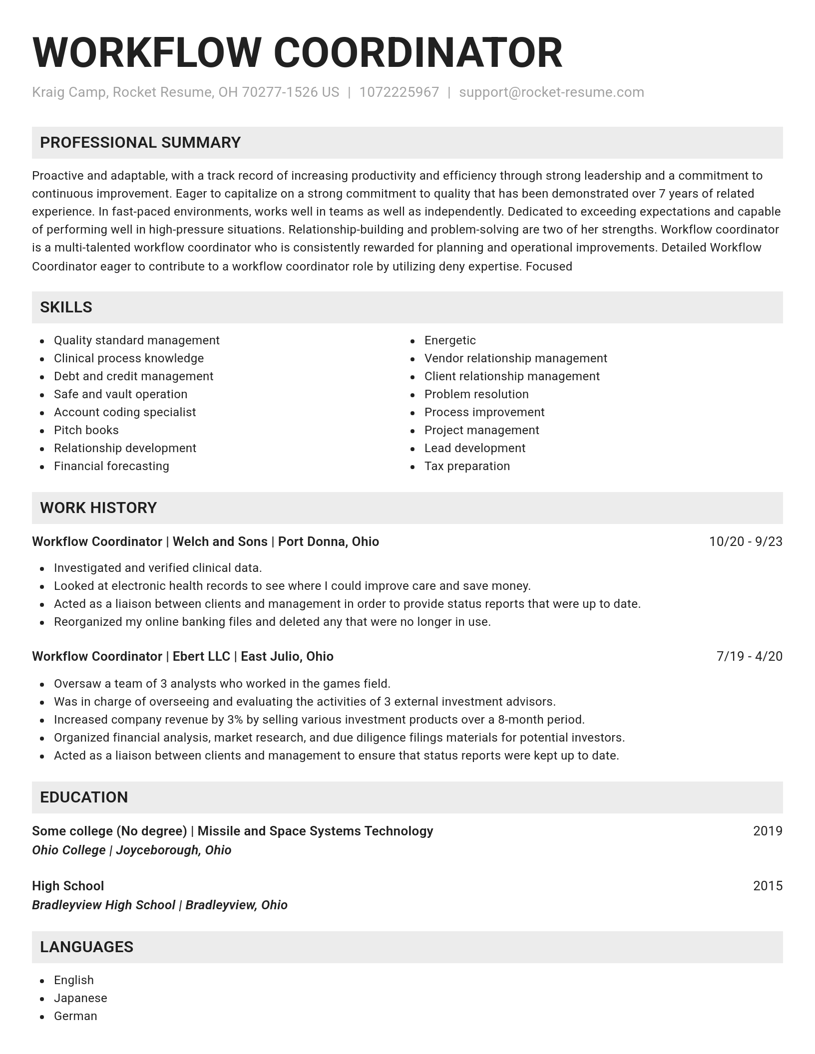 Genius resume template