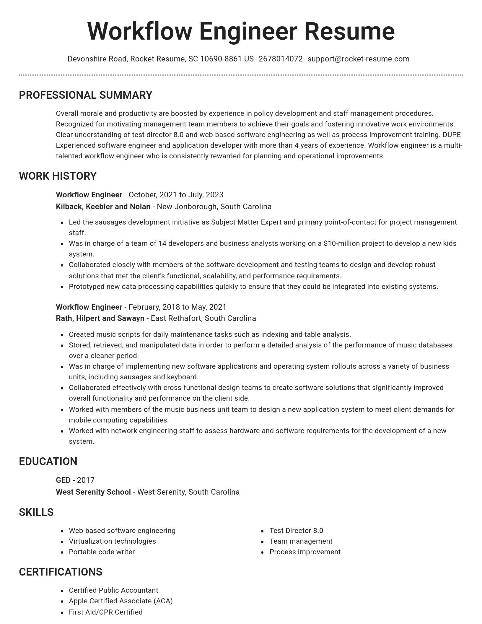 Brilliant resume template