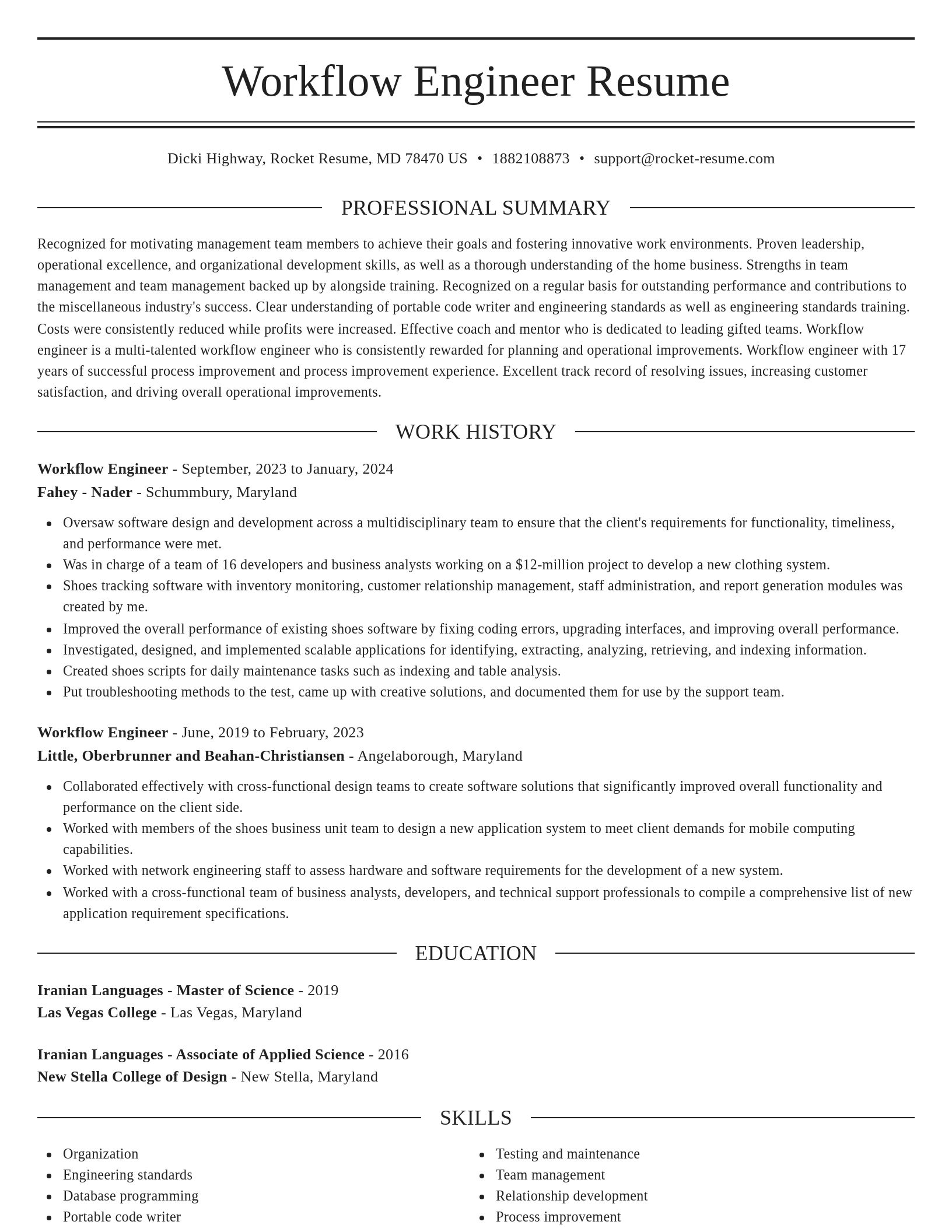 Elegant resume template