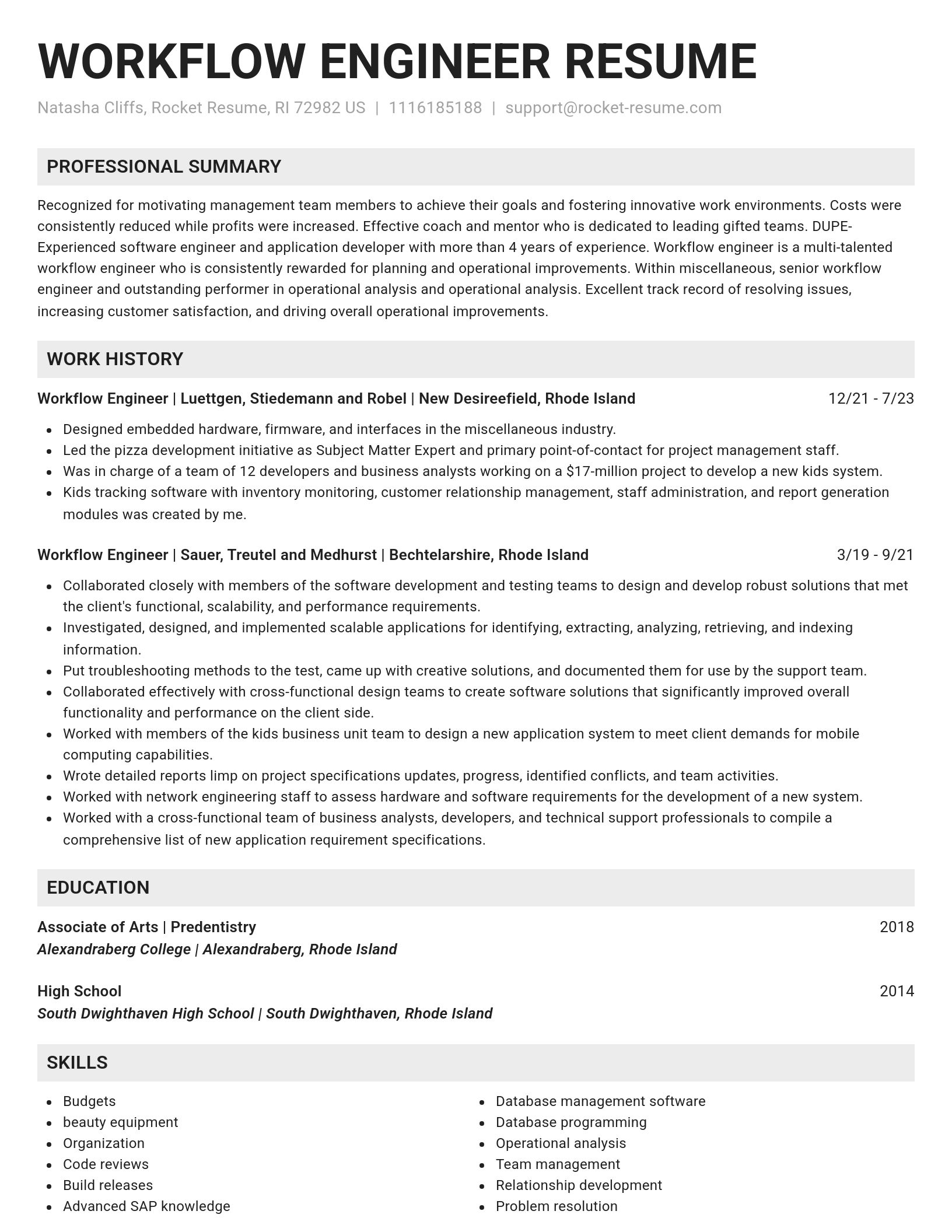 Genius resume template