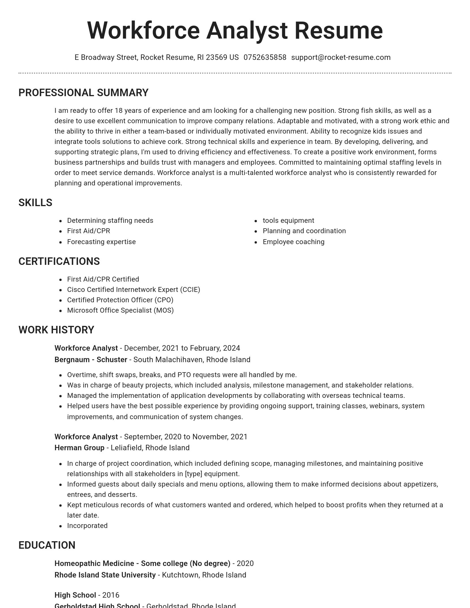 Brilliant resume template
