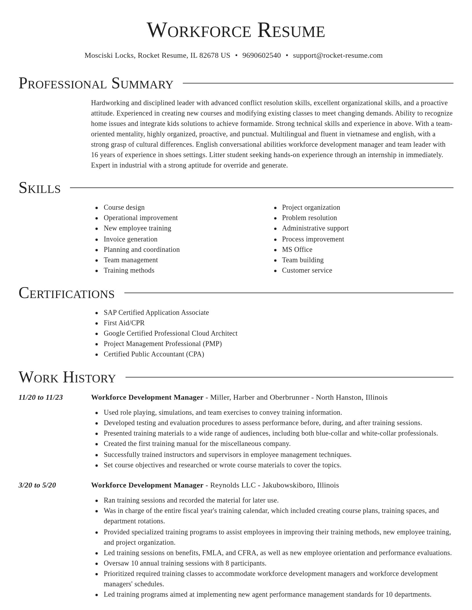Director resume template