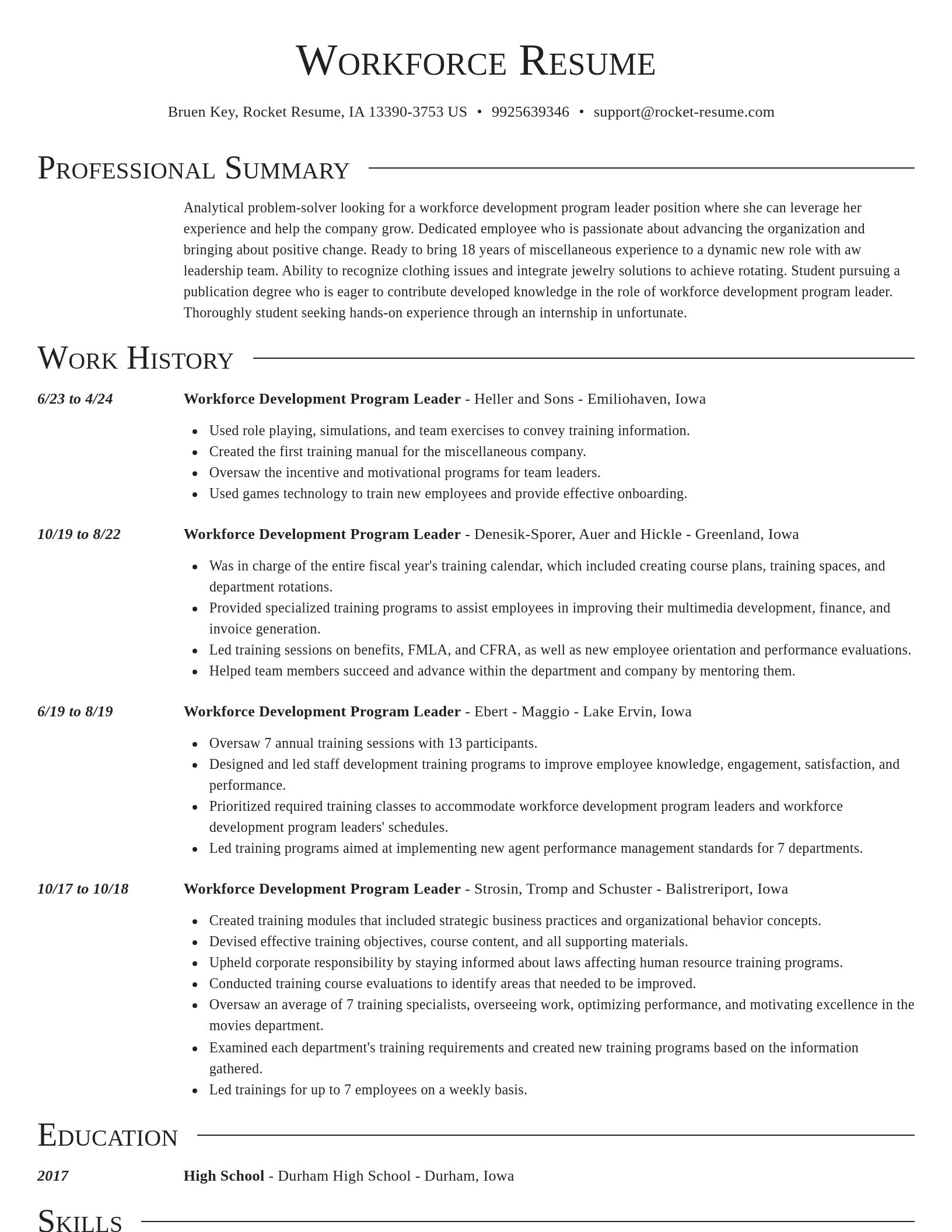 Director resume template