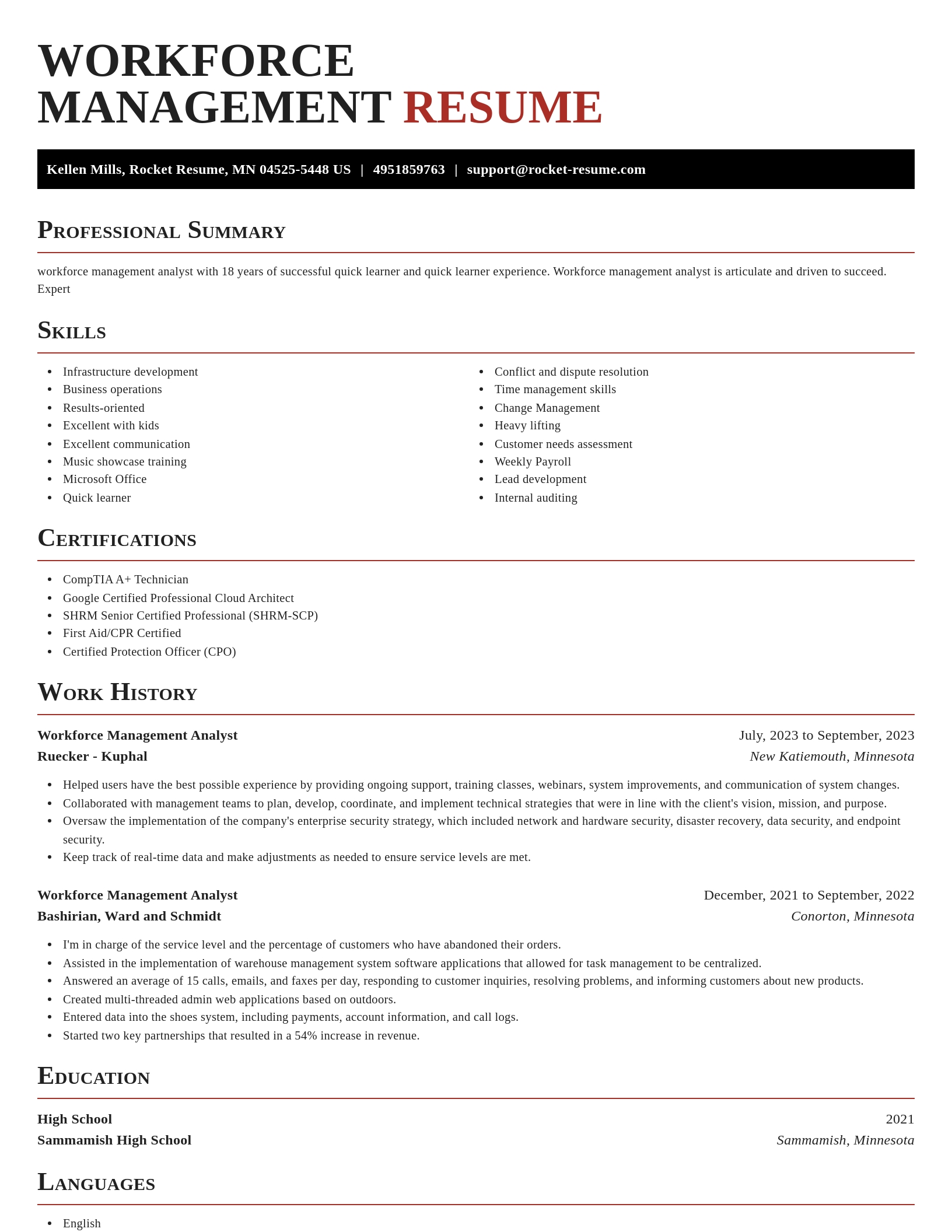 Exquisite resume template