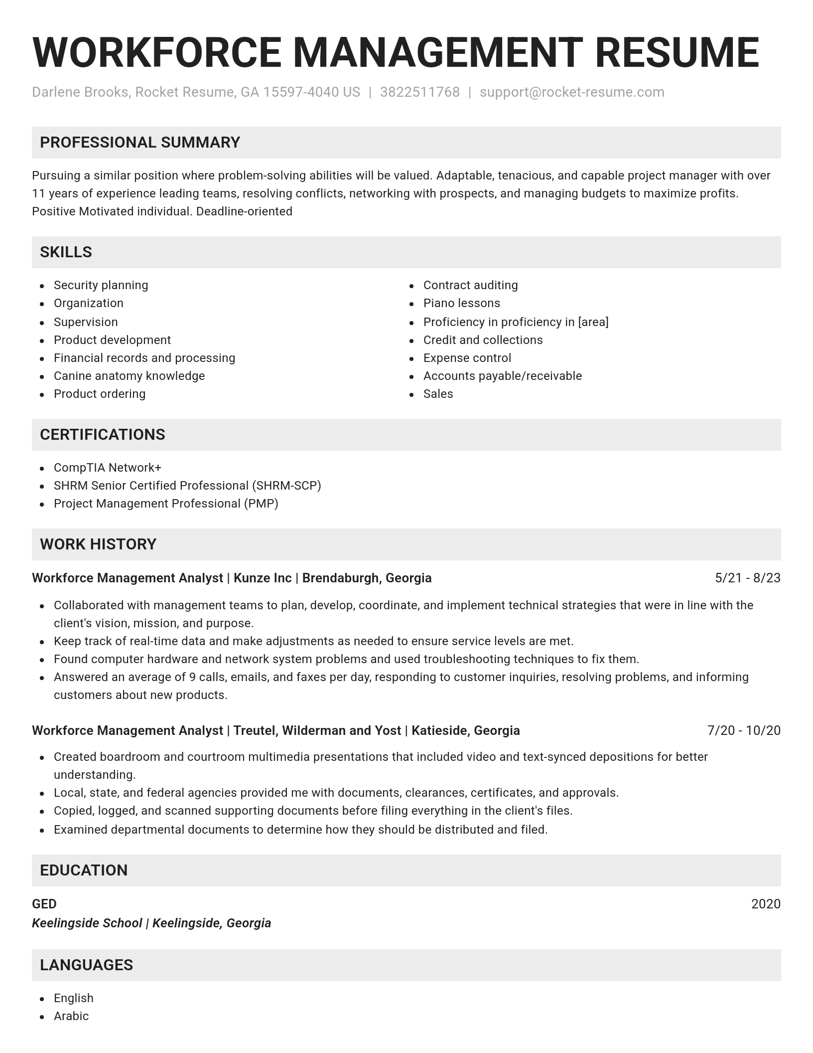 Genius resume template