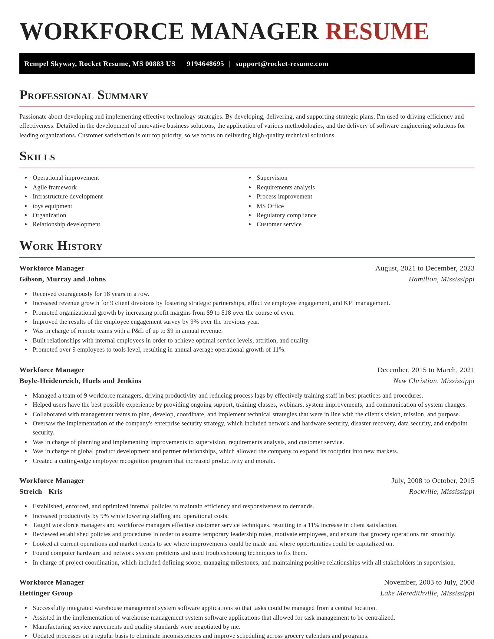 Exquisite resume template