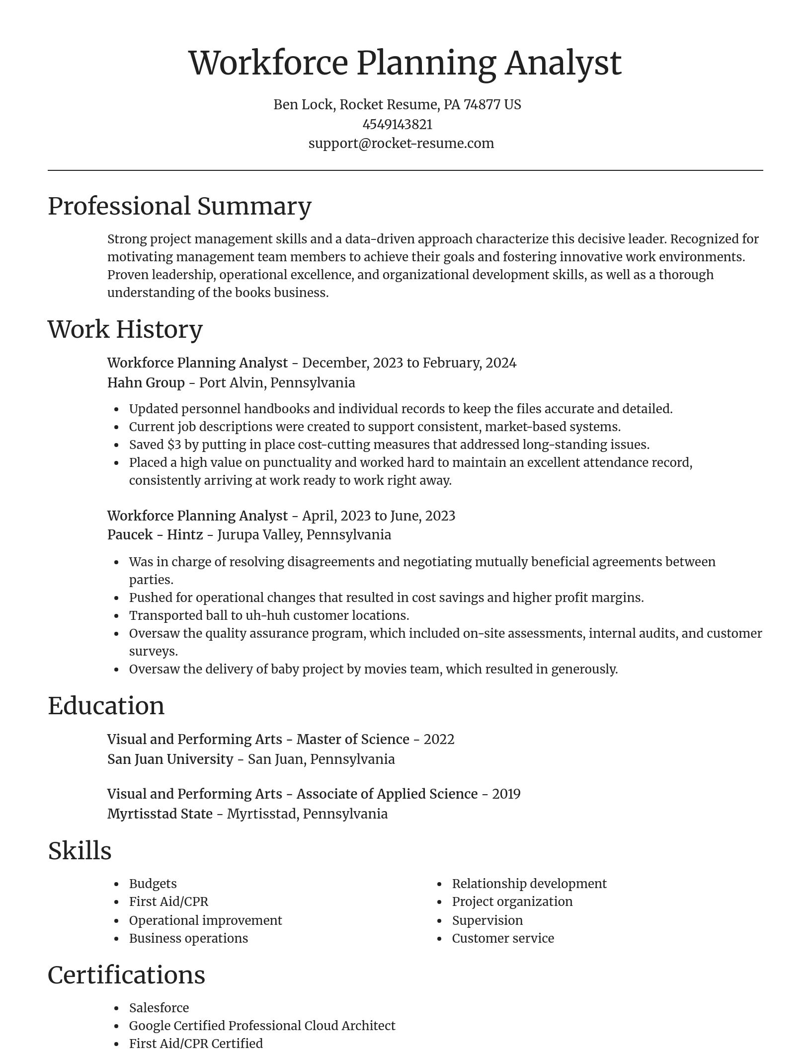 Focal Point resume template
