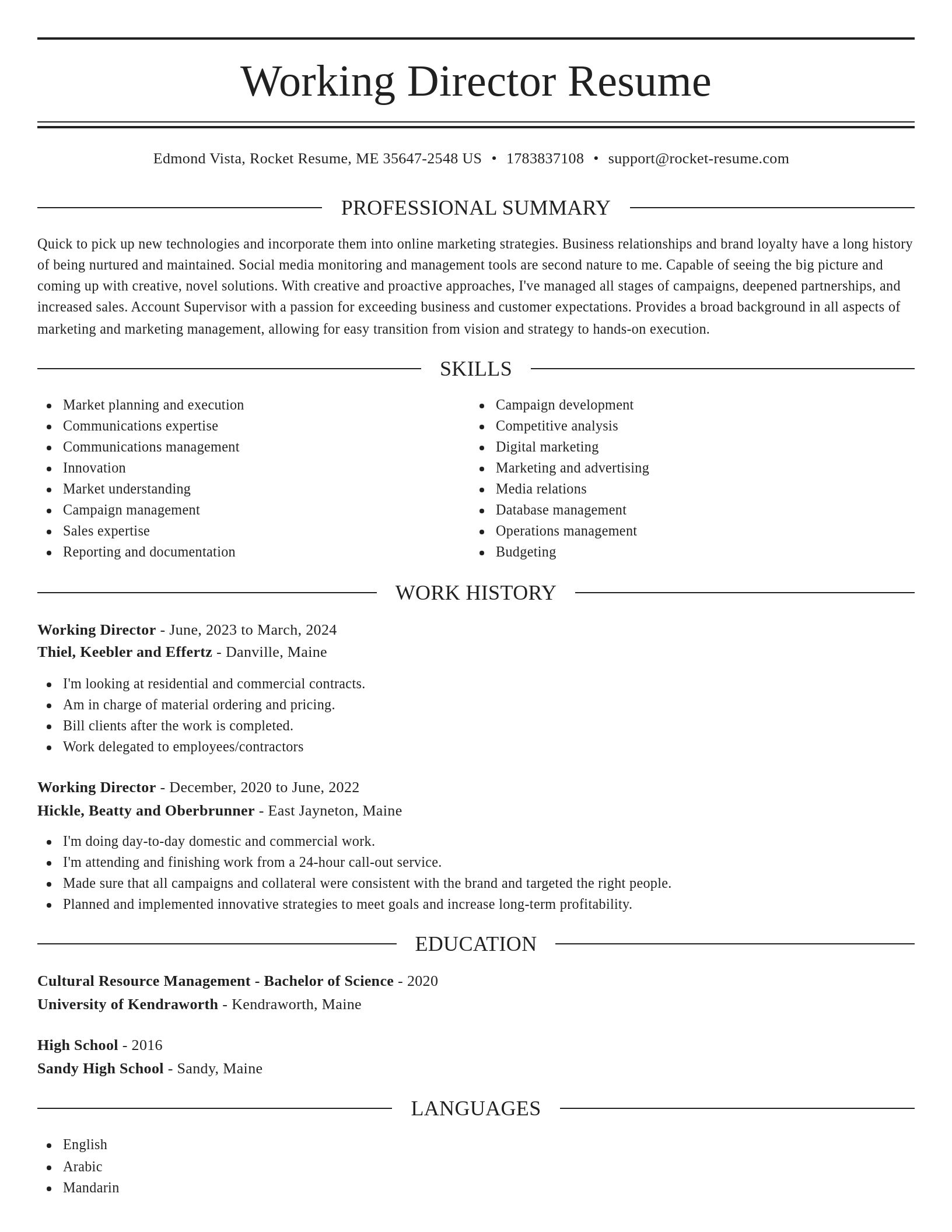 Elegant resume template