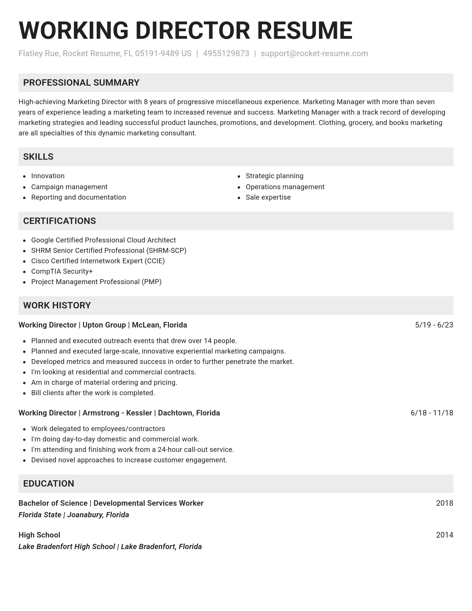 Genius resume template