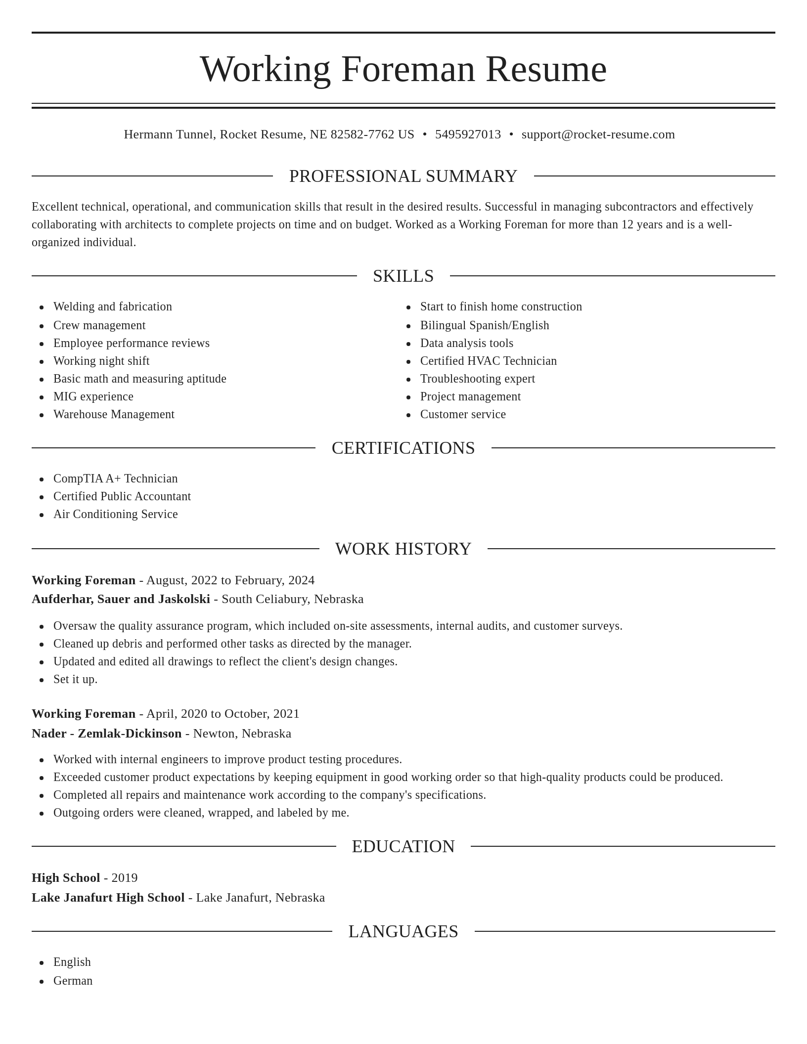 Elegant resume template