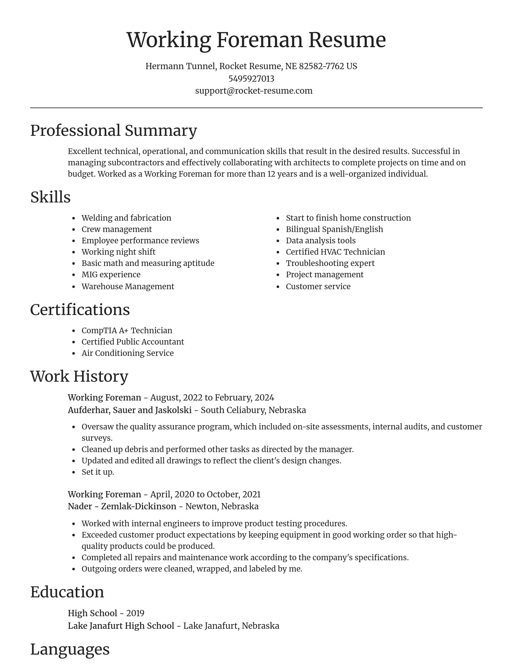 Focal Point resume template