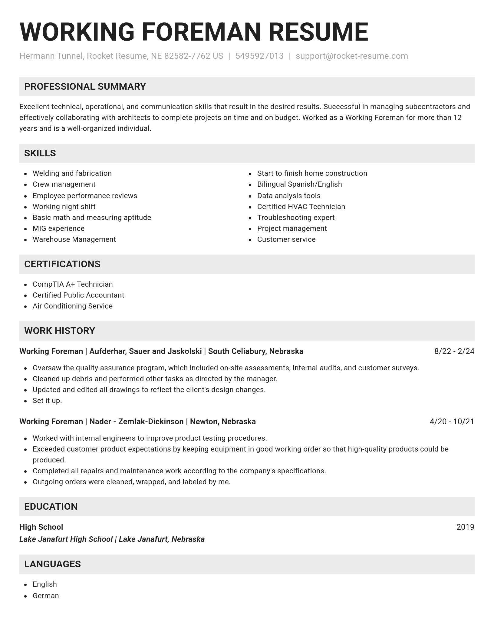 Genius resume template