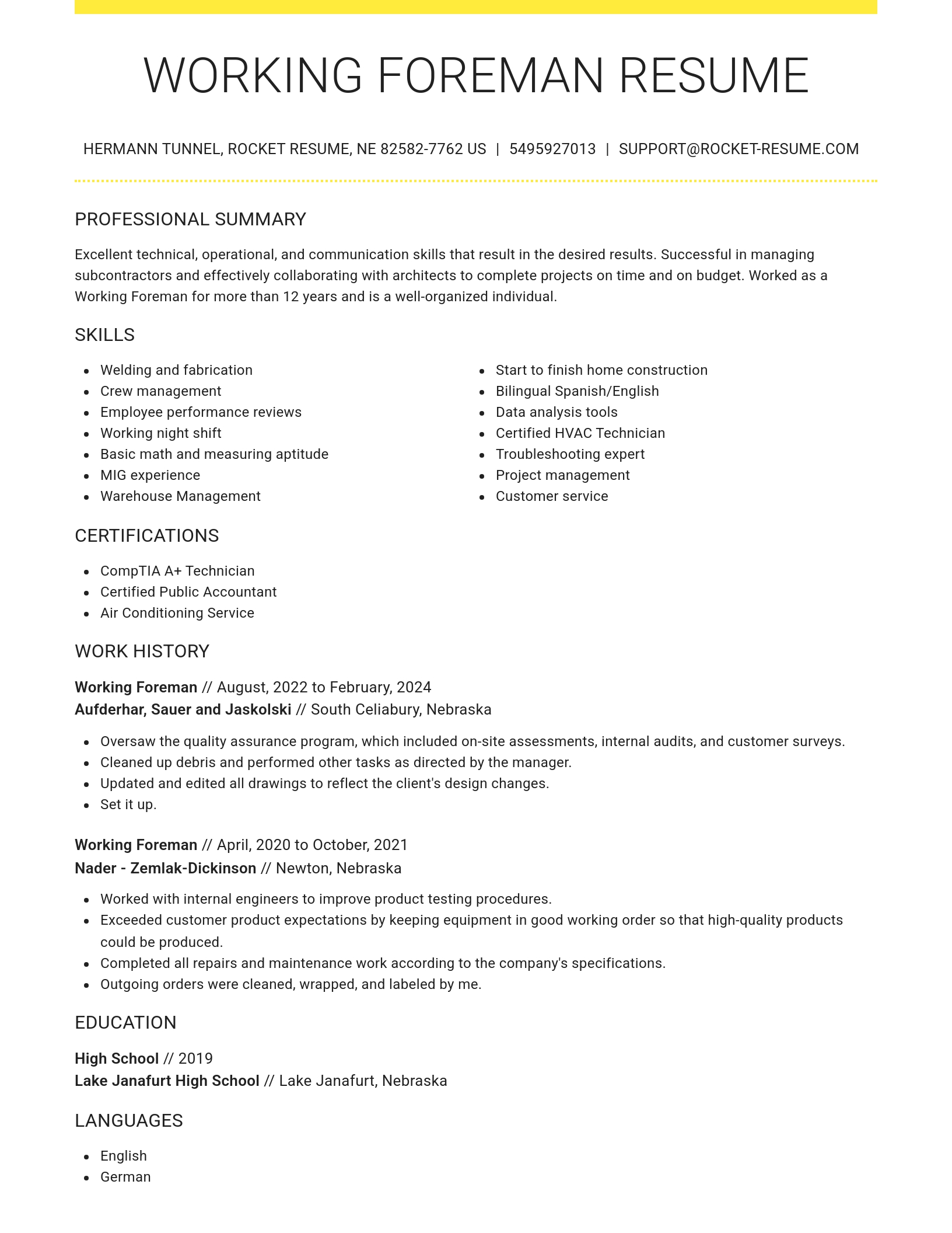 Grand resume template