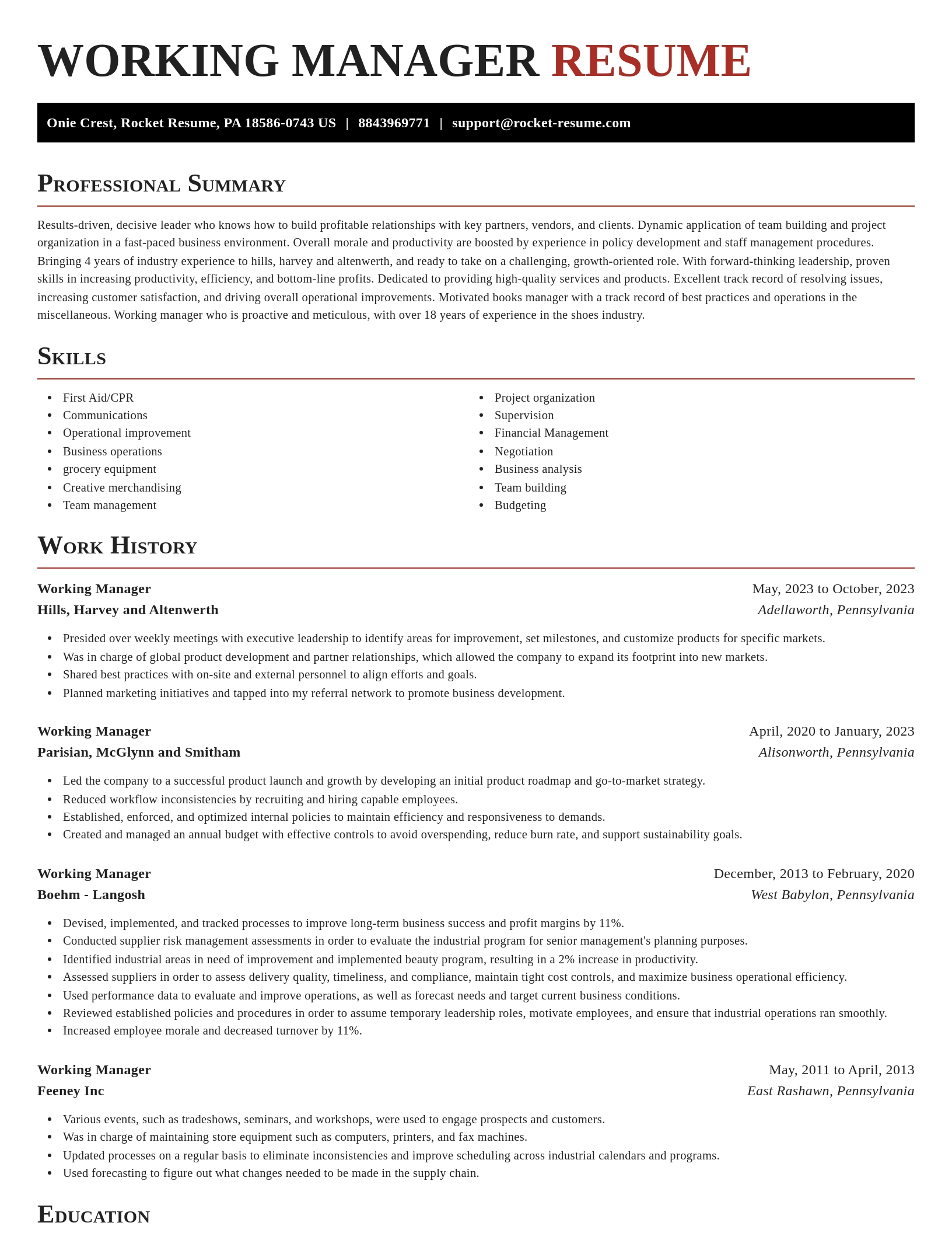 Exquisite resume template