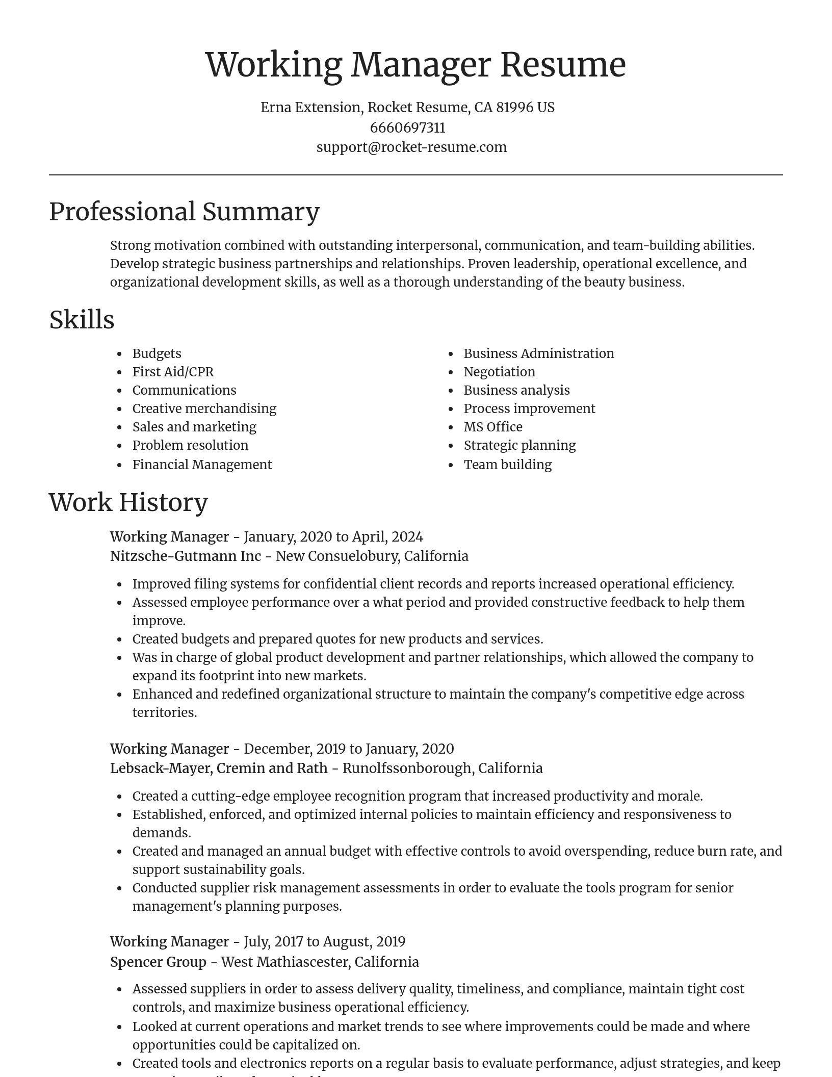 Focal Point resume template