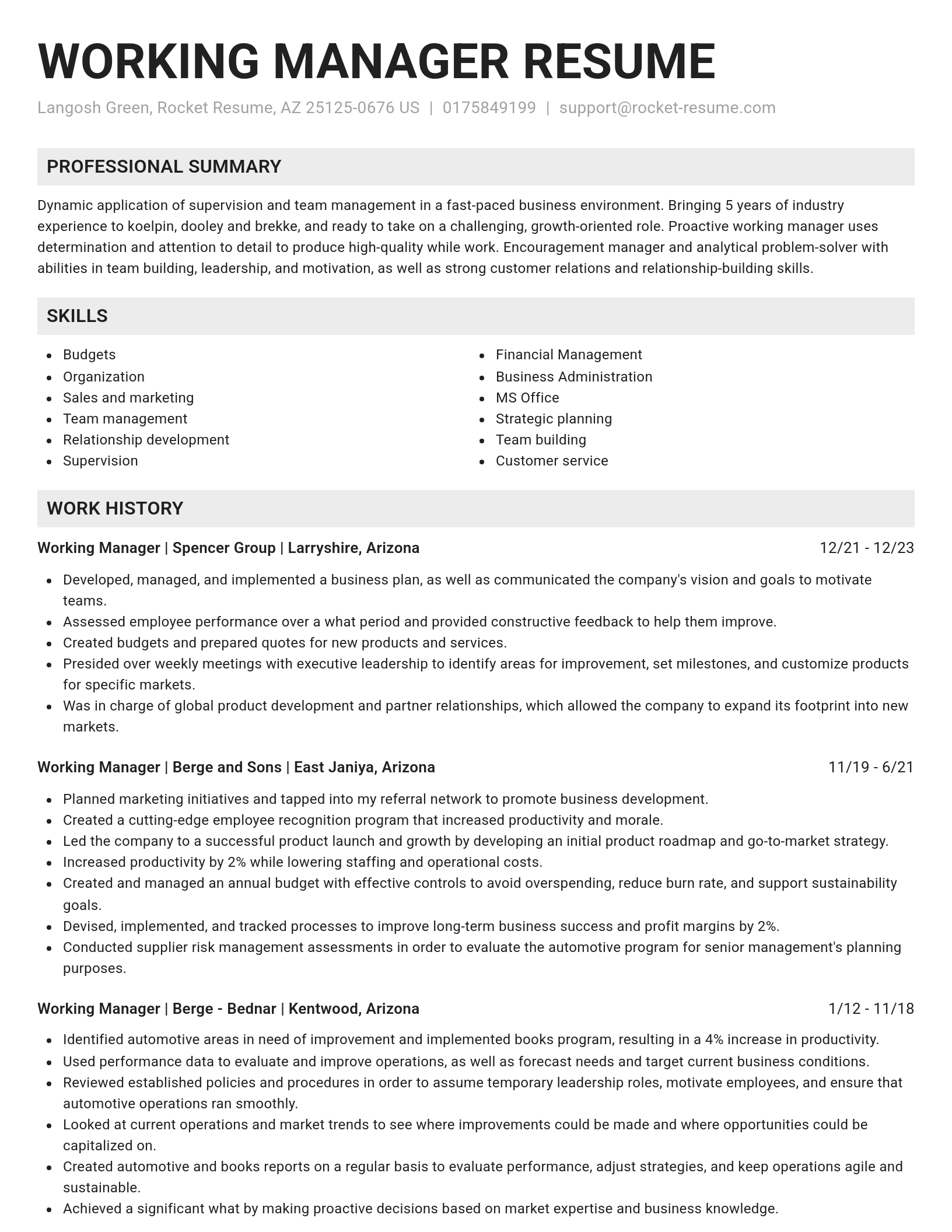 Genius resume template