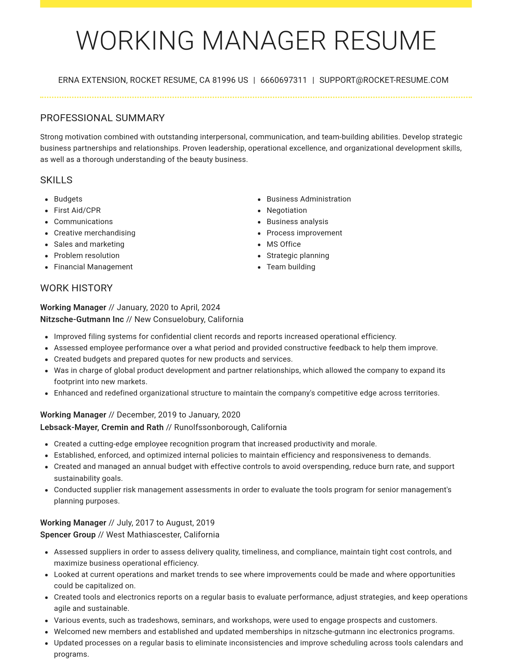 Grand resume template
