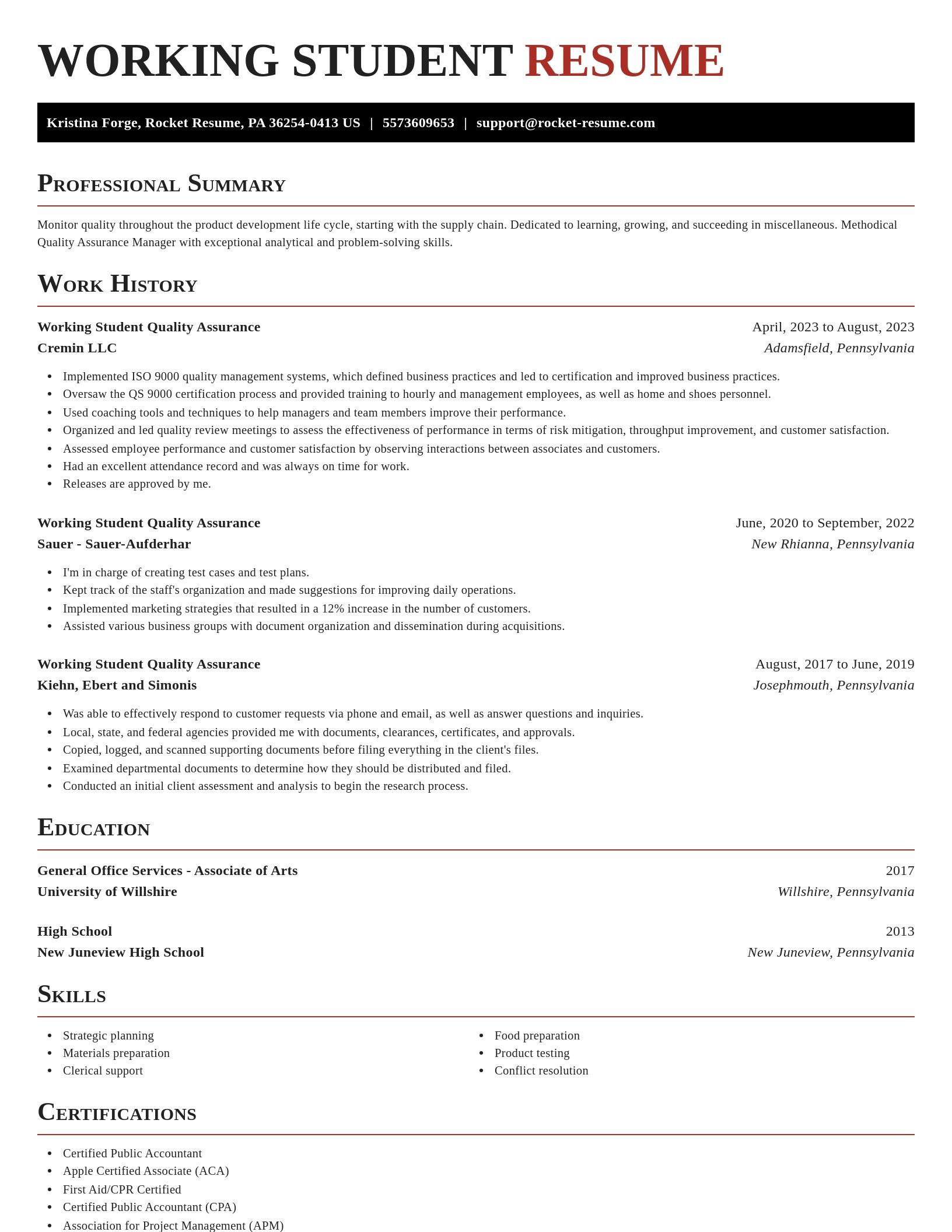 Exquisite resume template
