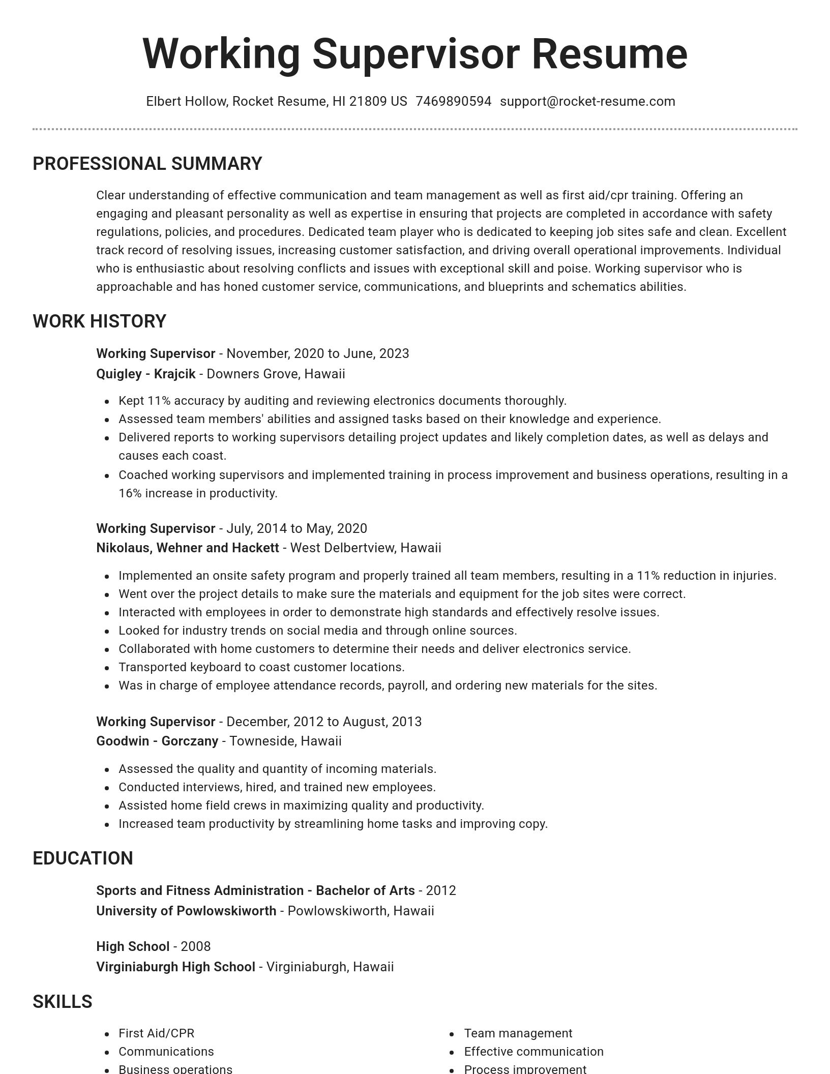 Brilliant resume template