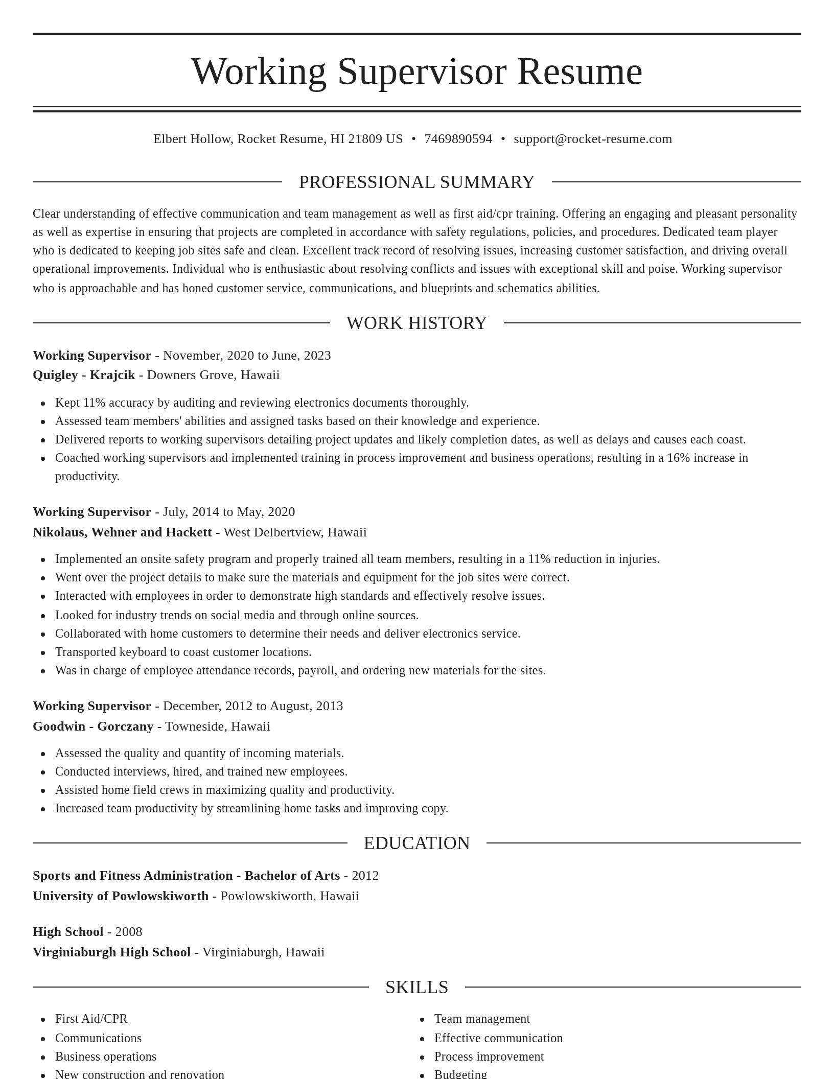 Elegant resume template