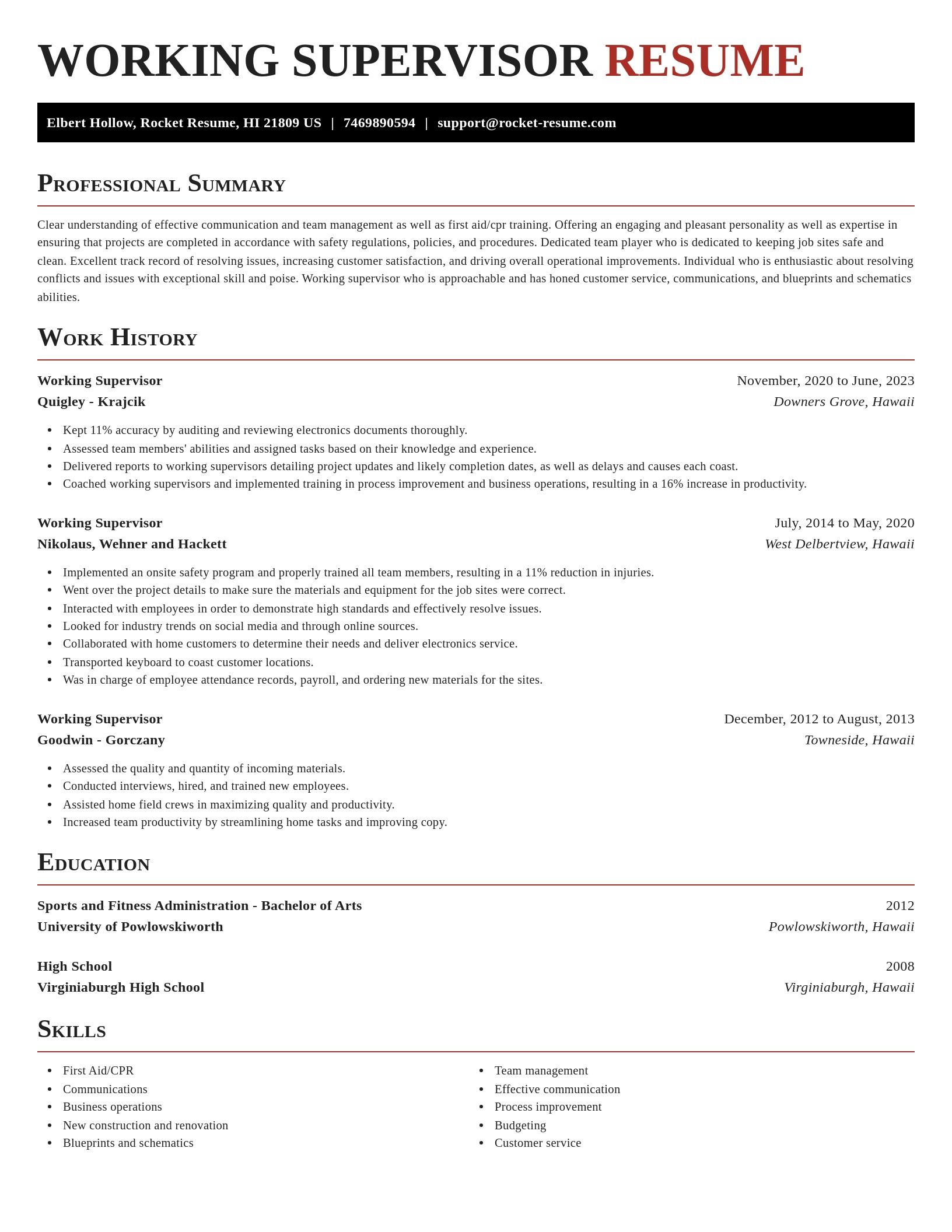Exquisite resume template