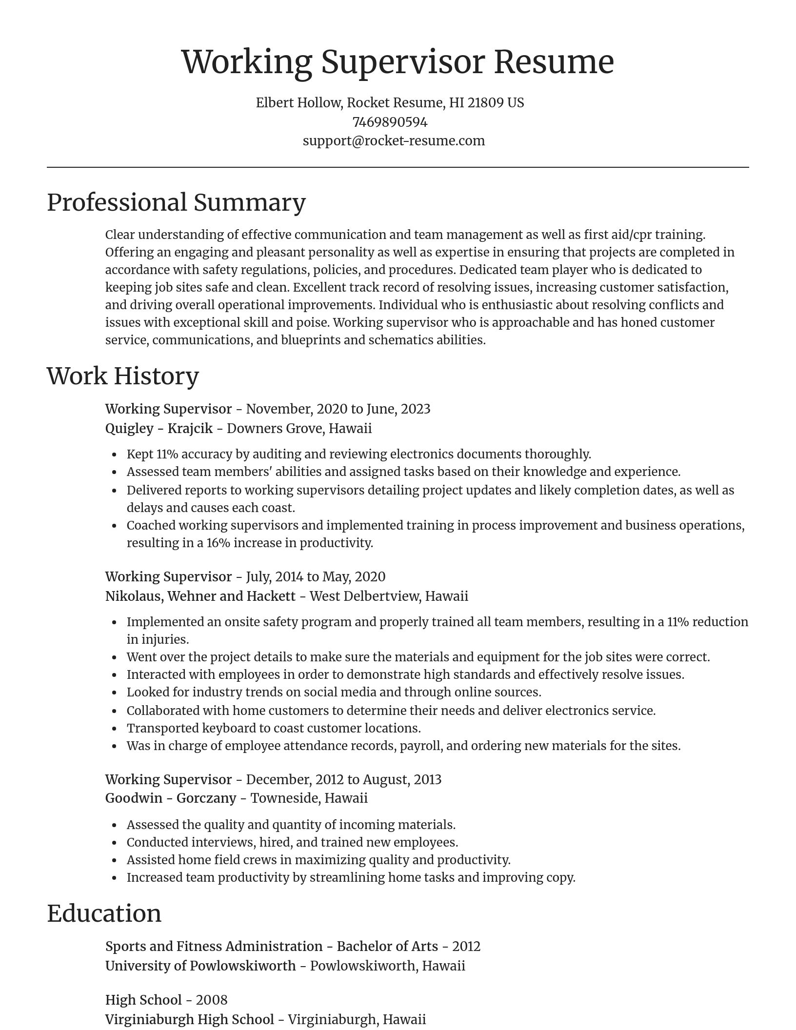 Focal Point resume template