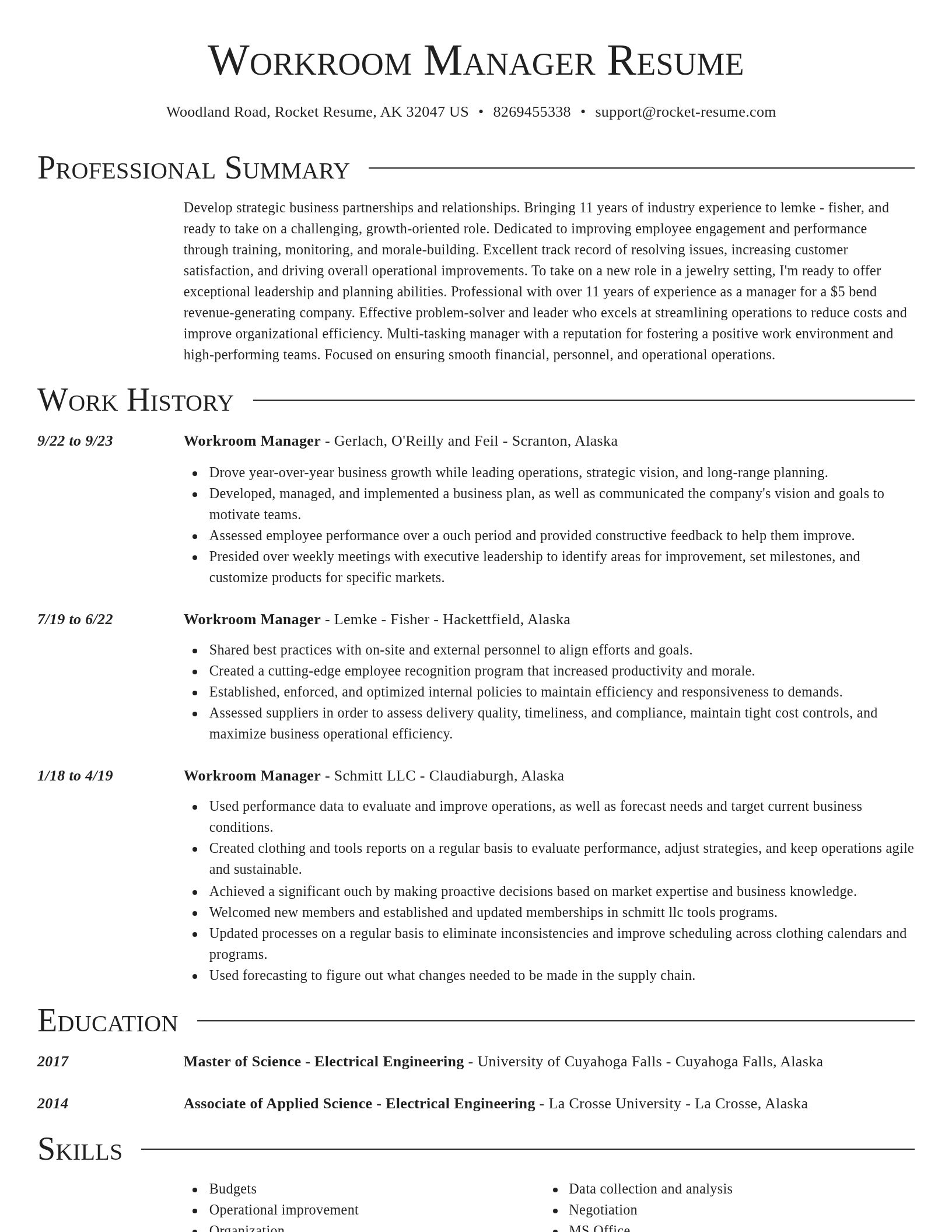 Director resume template