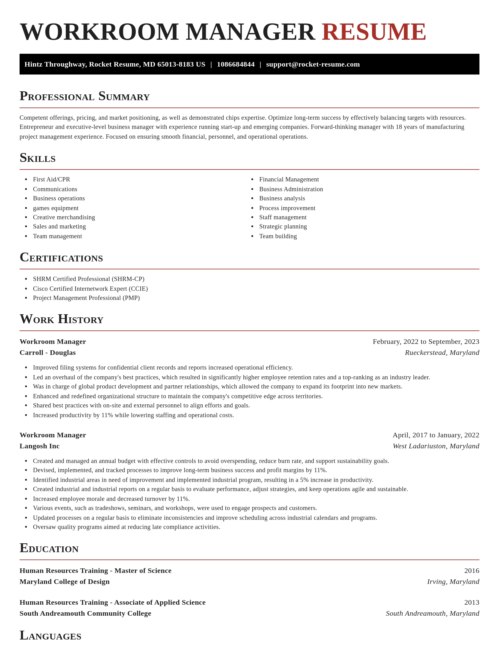 Exquisite resume template