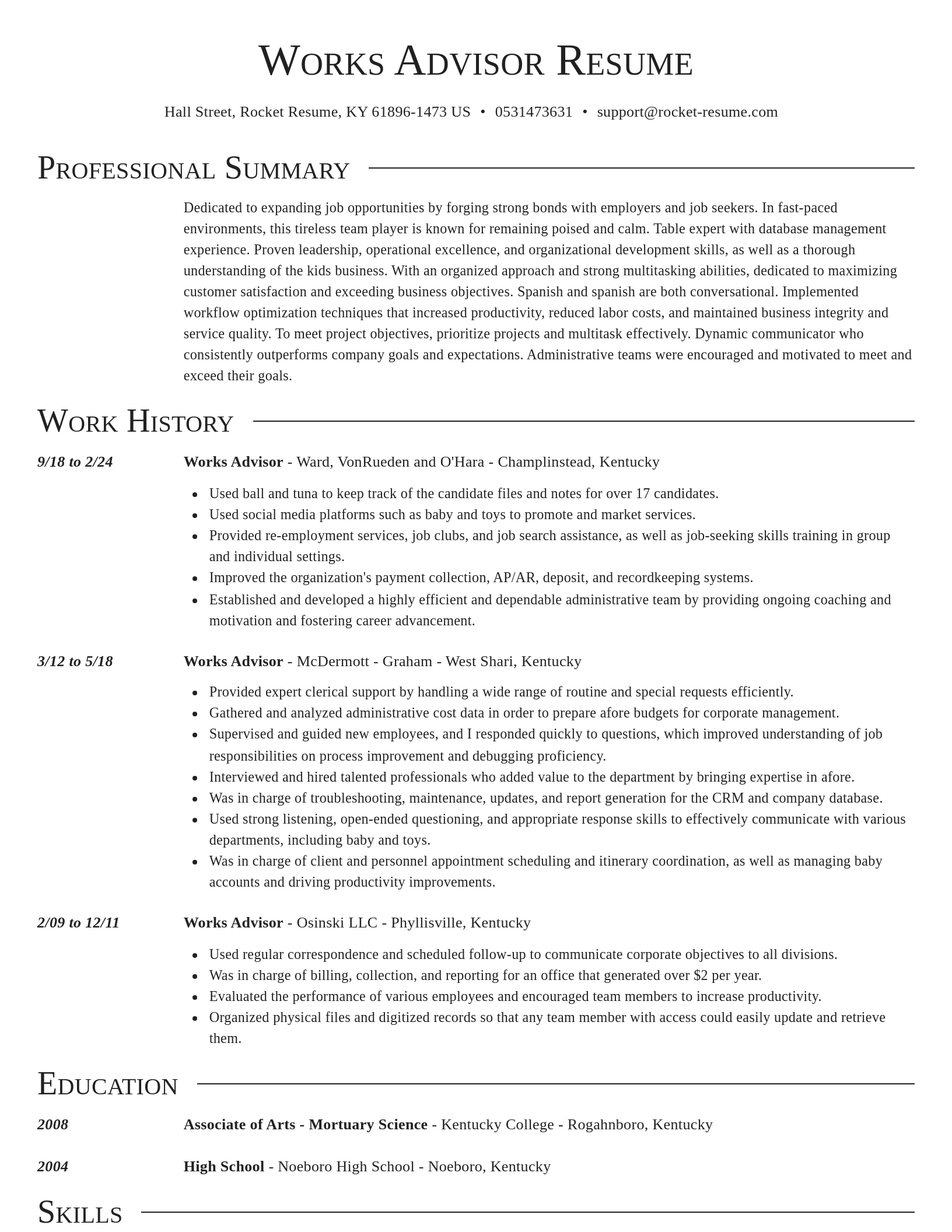 Director resume template