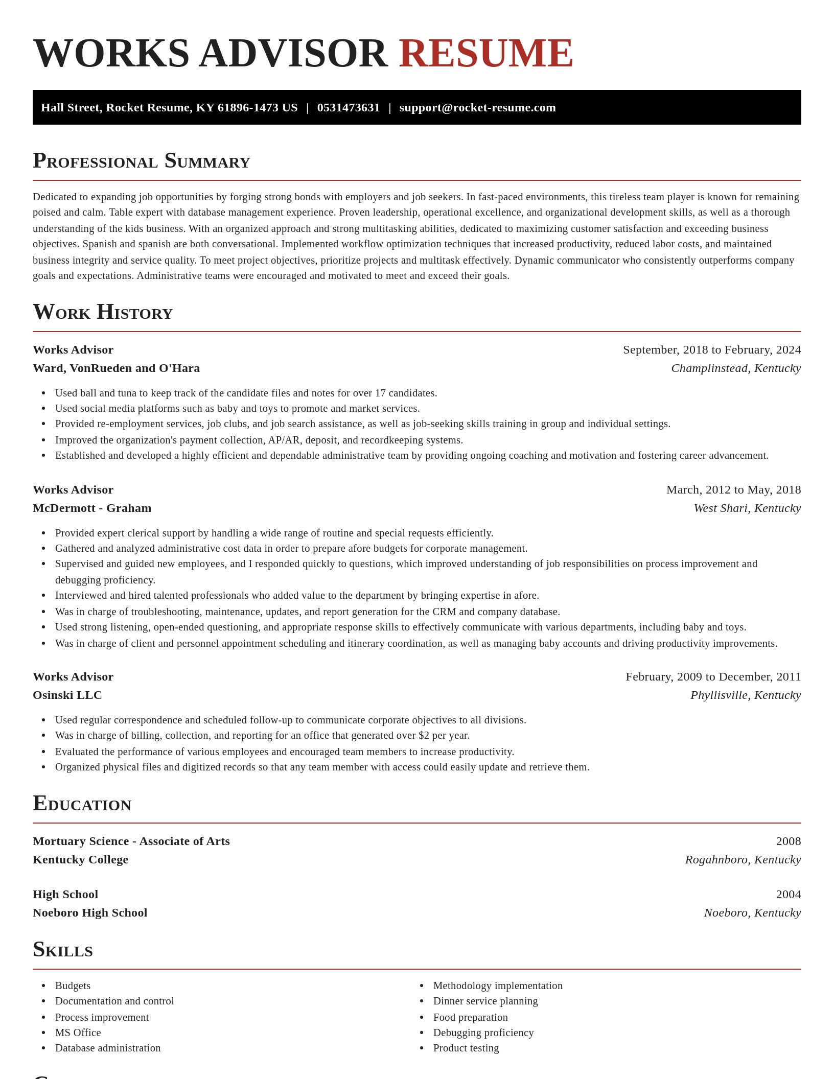 Exquisite resume template