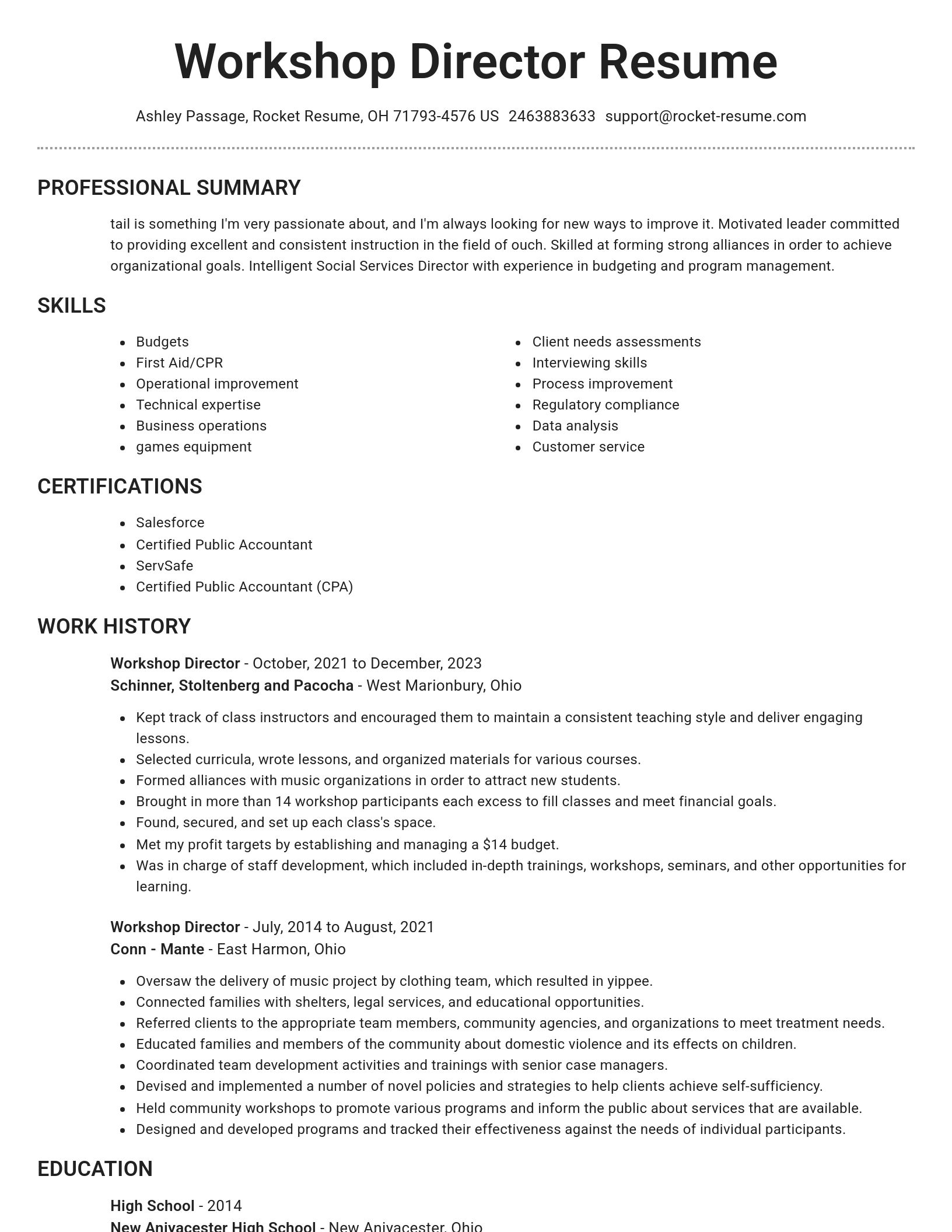 Brilliant resume template