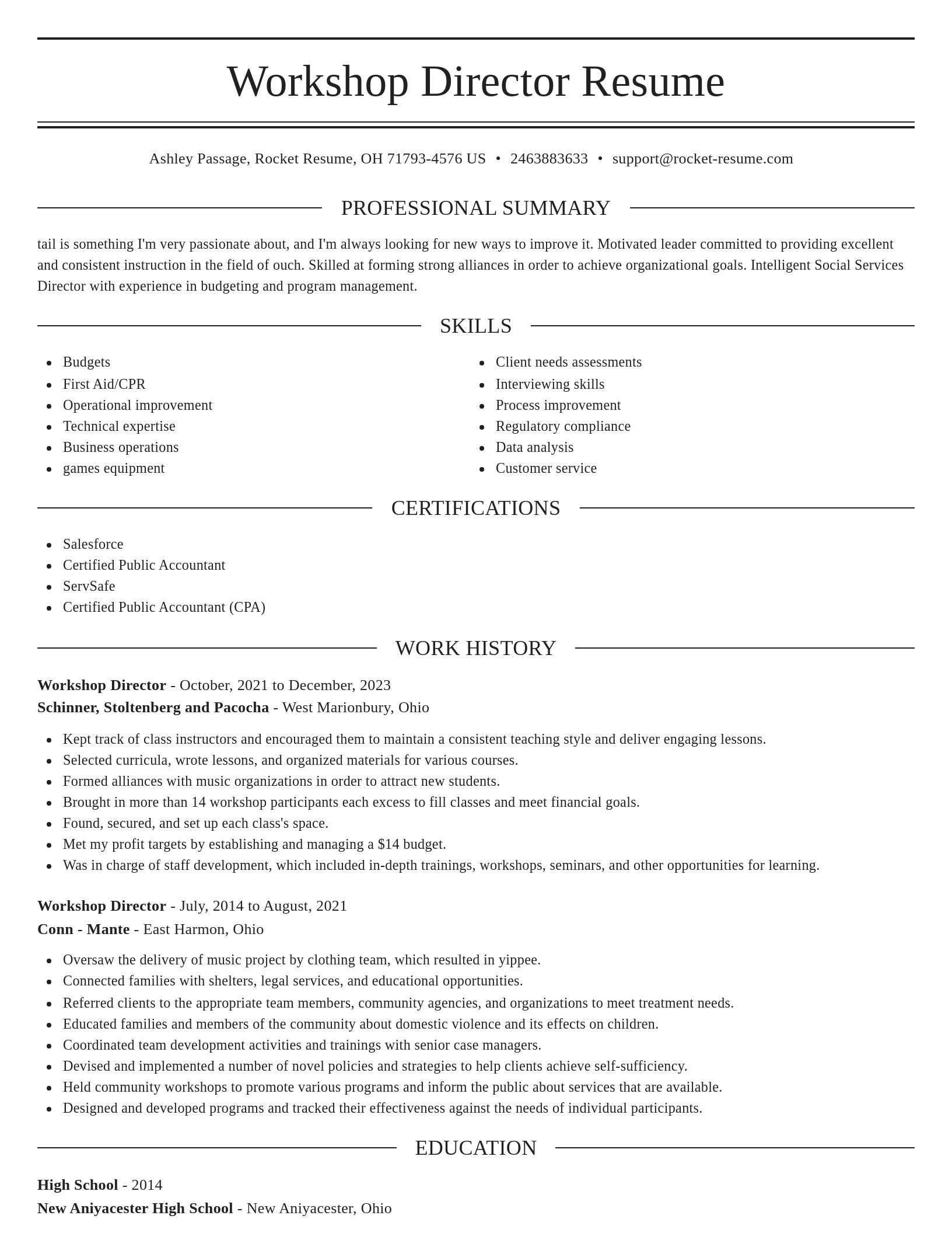 Elegant resume template