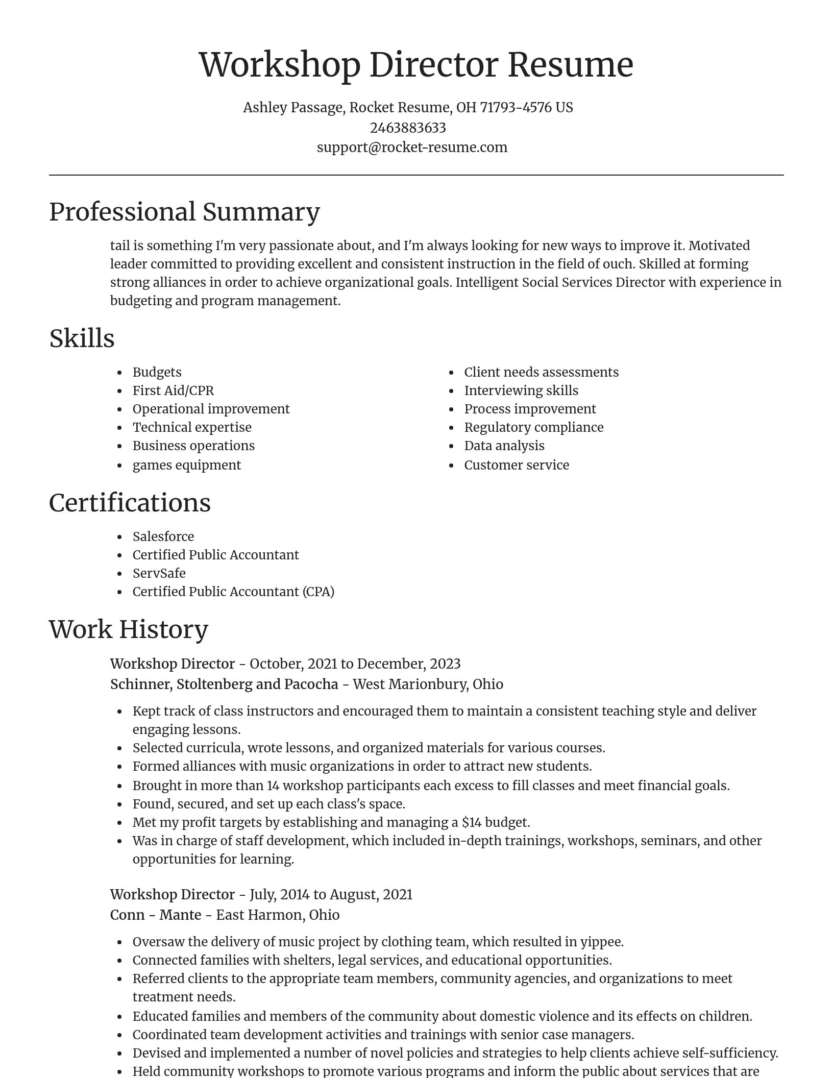 Focal Point resume template