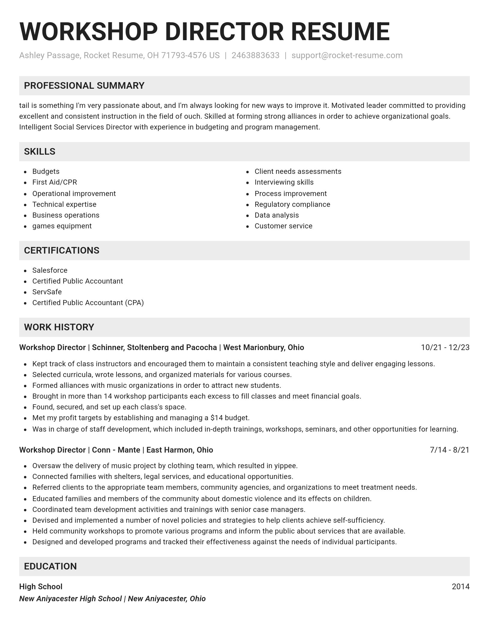 Genius resume template