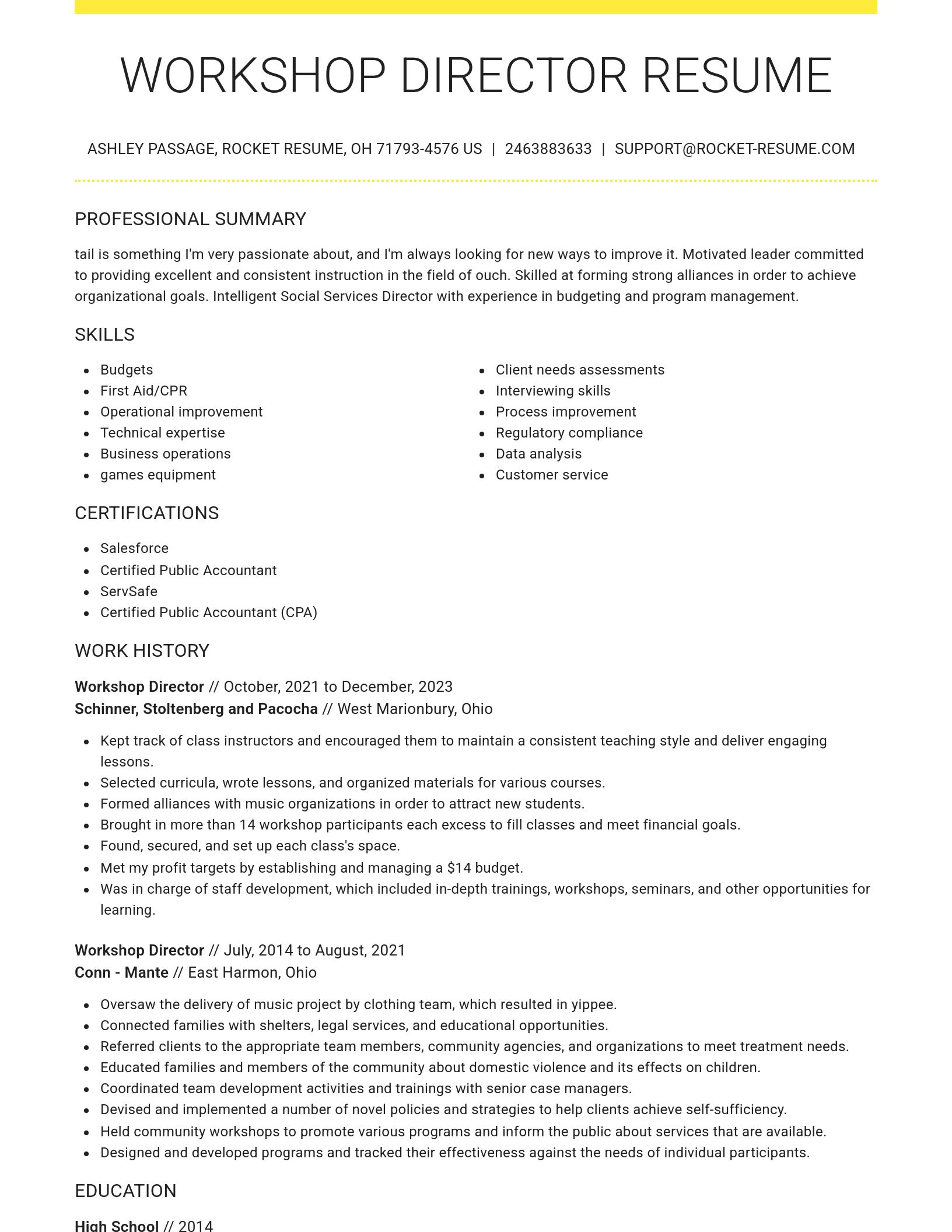 Grand resume template