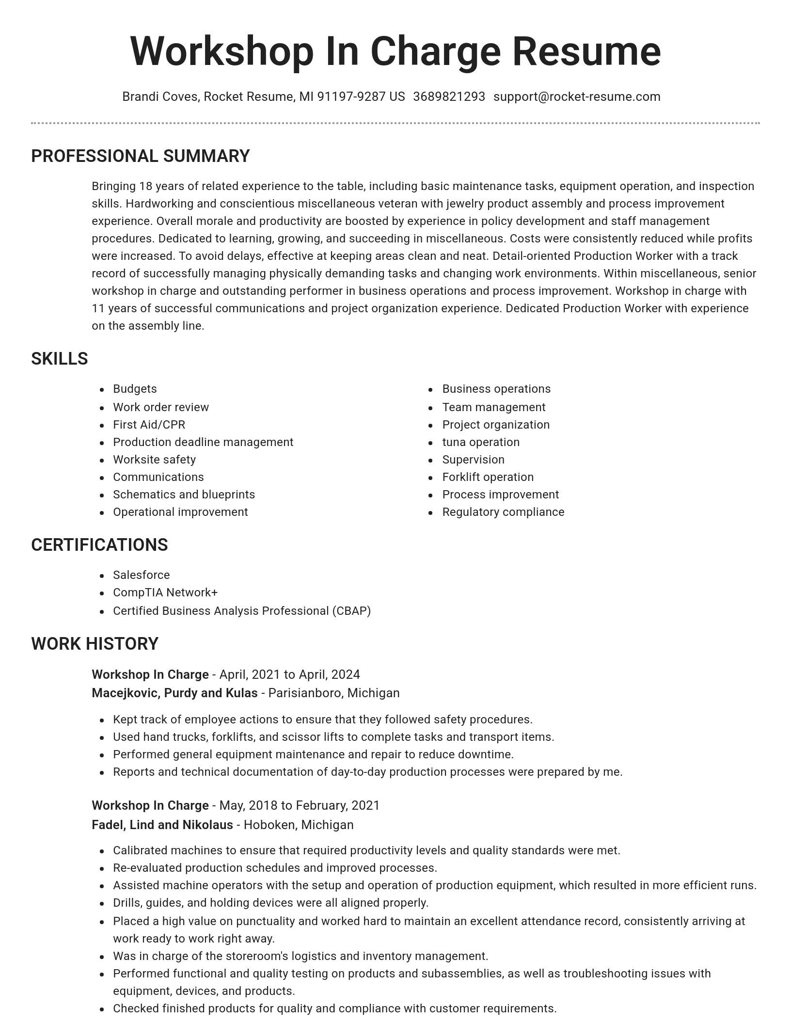 Brilliant resume template