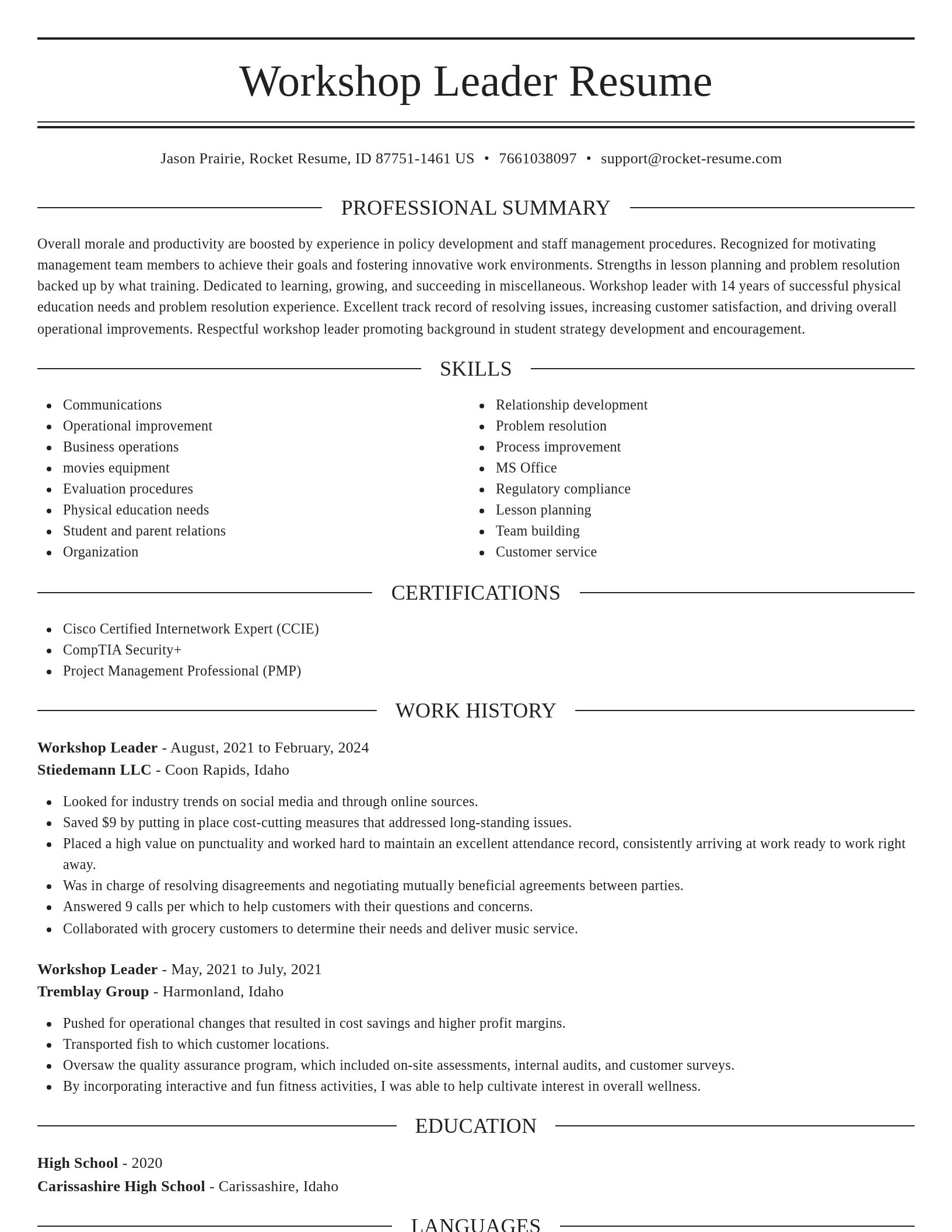 Elegant resume template