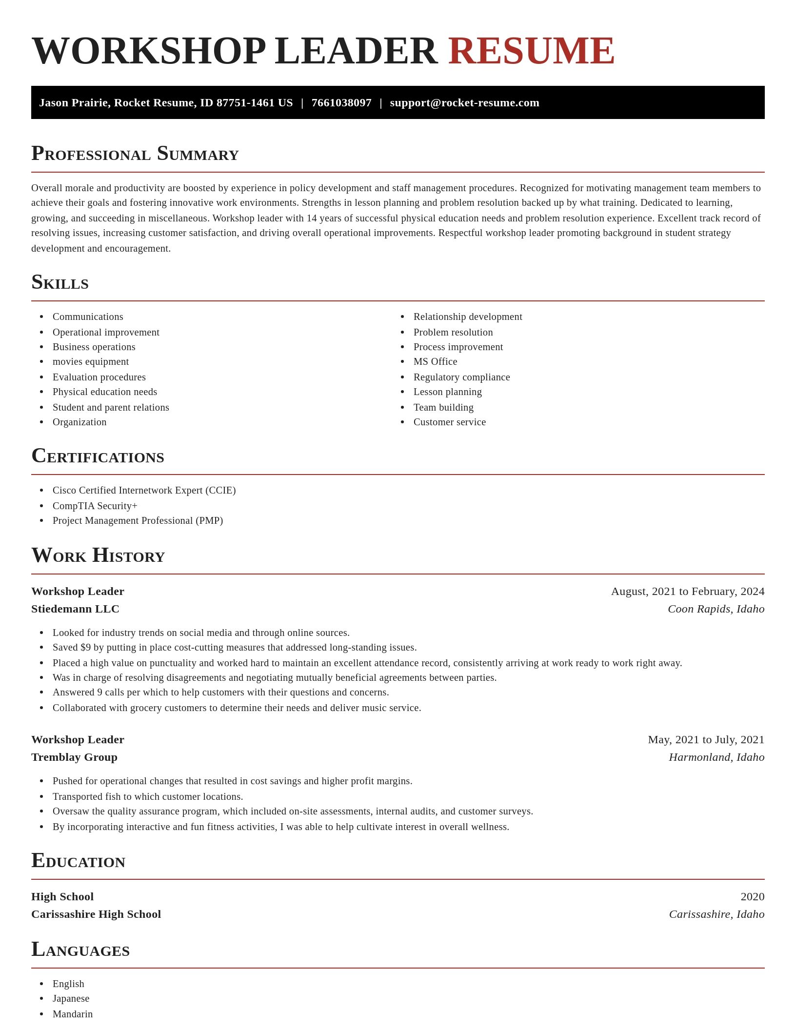Exquisite resume template
