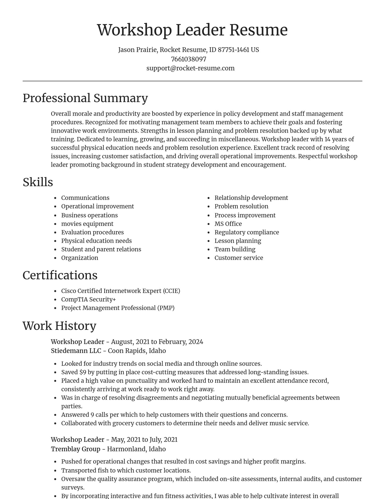 Focal Point resume template