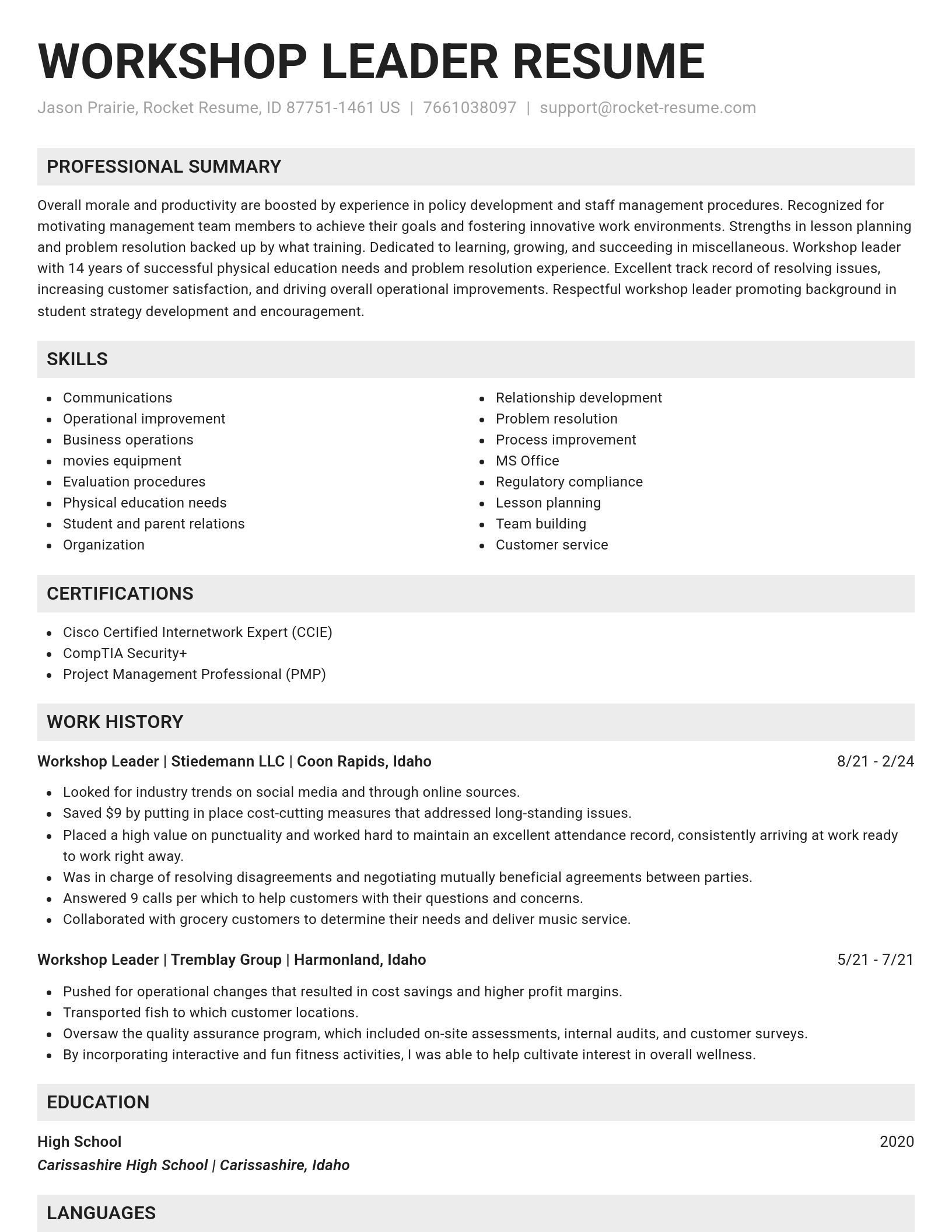 Genius resume template
