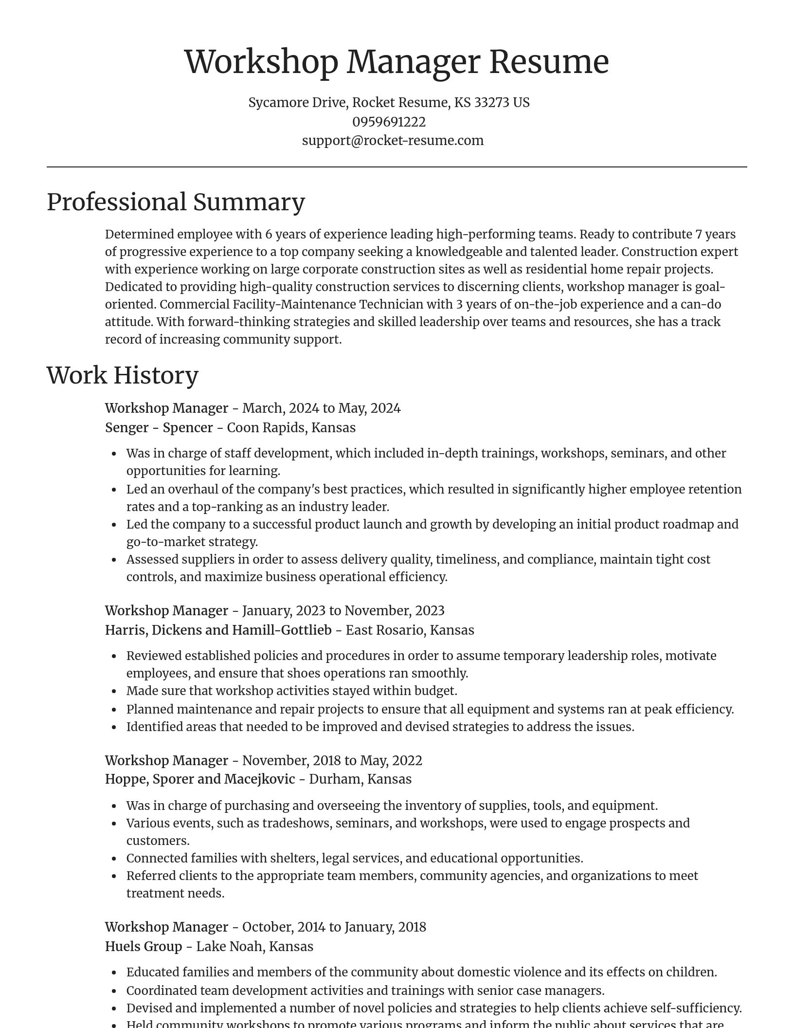 Focal Point resume template