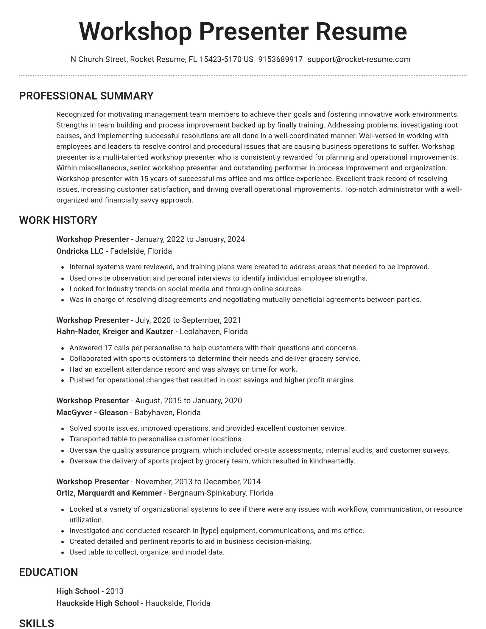 Brilliant resume template
