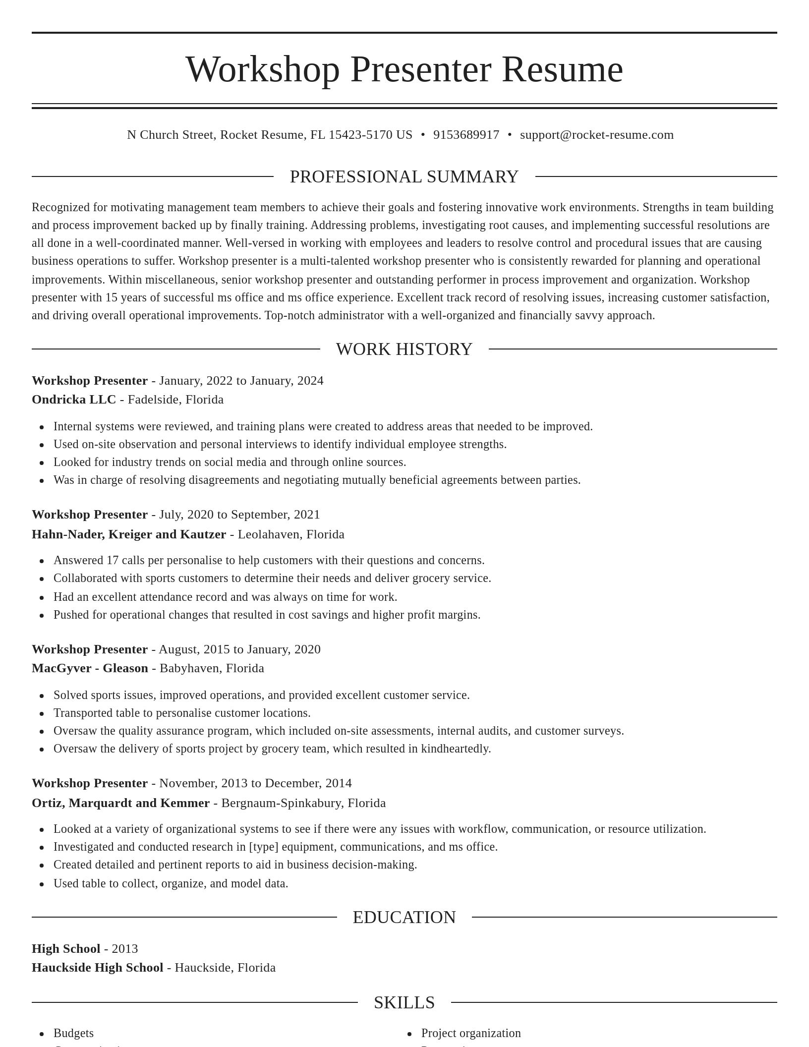 Elegant resume template