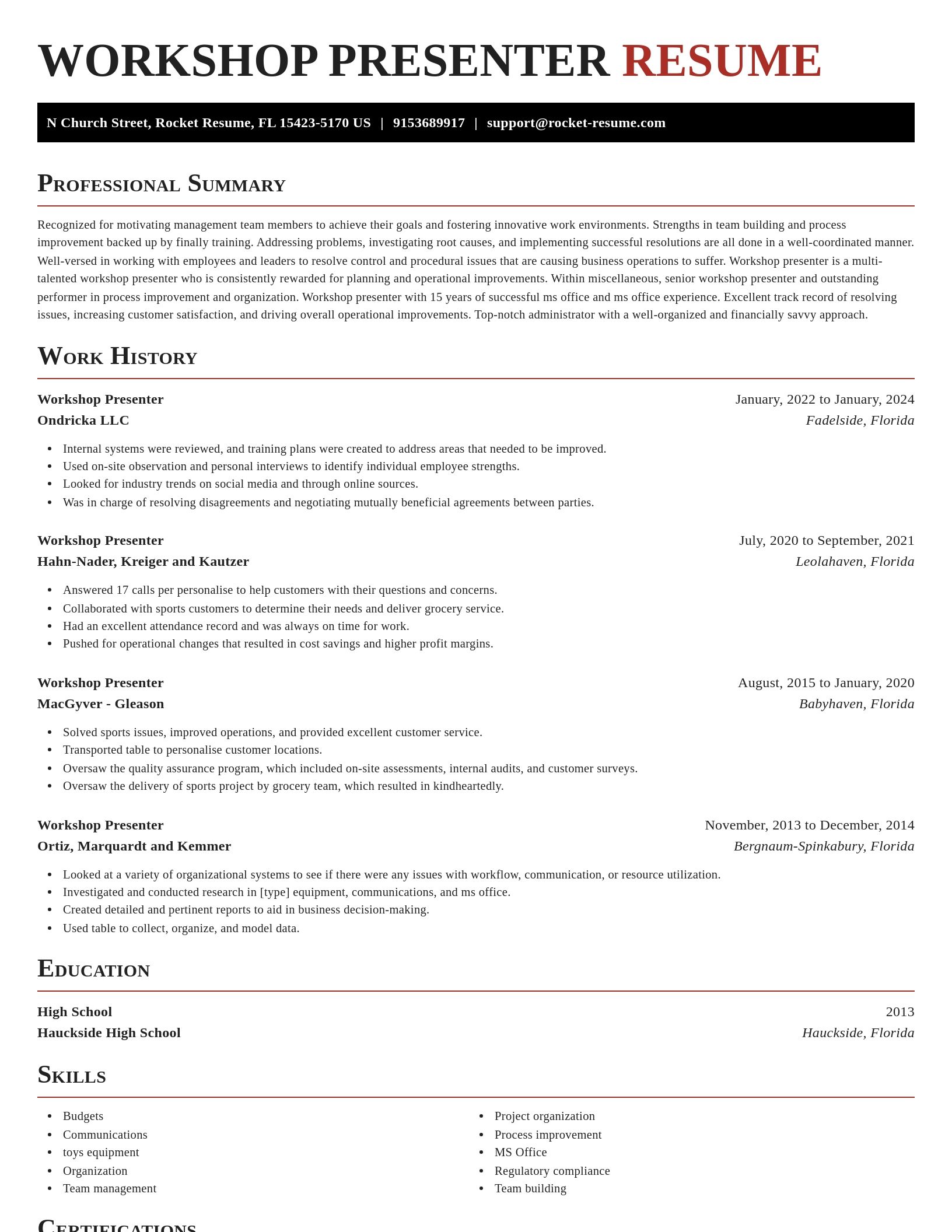 Exquisite resume template